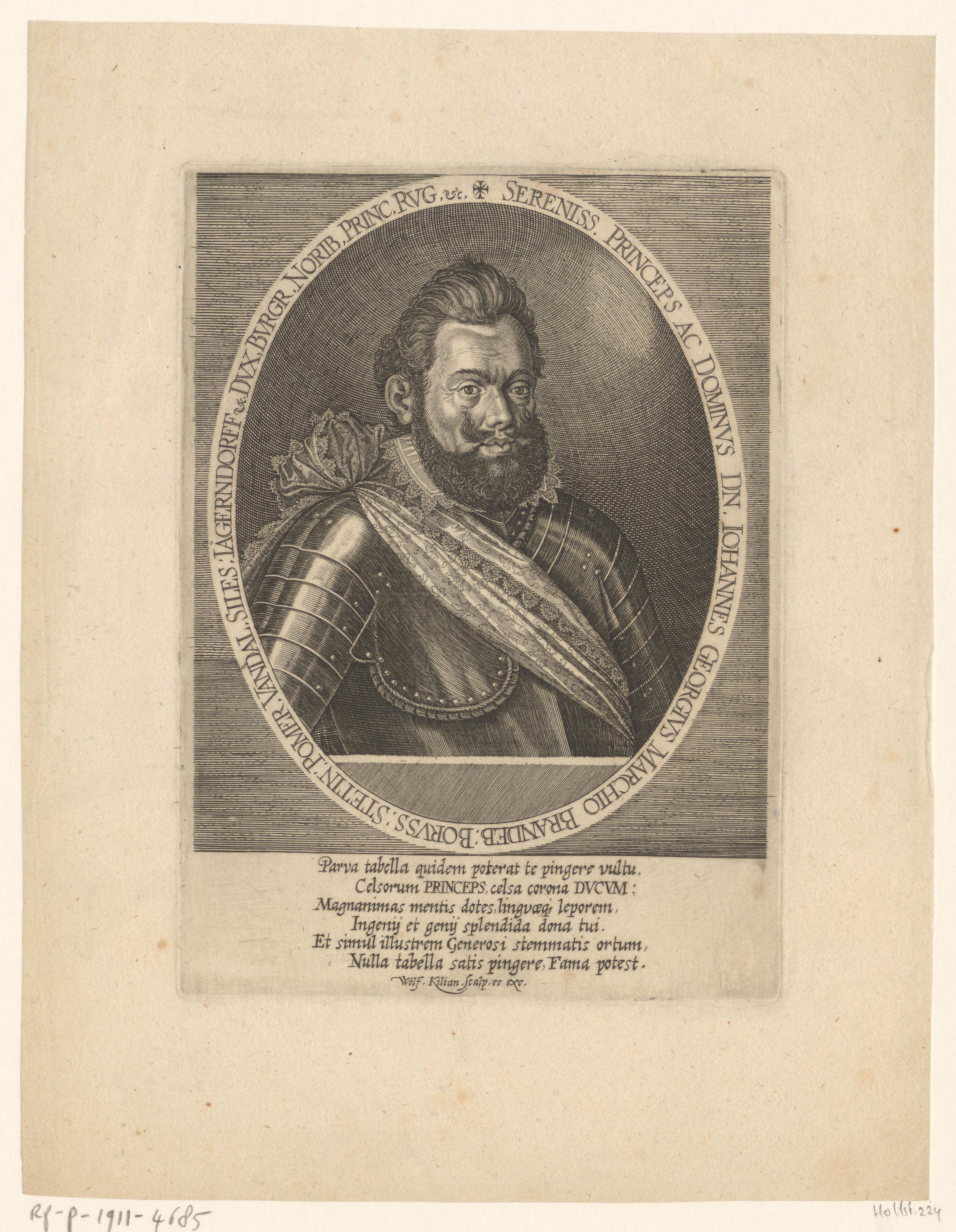 Portret van Johann Georg von Brandenburg