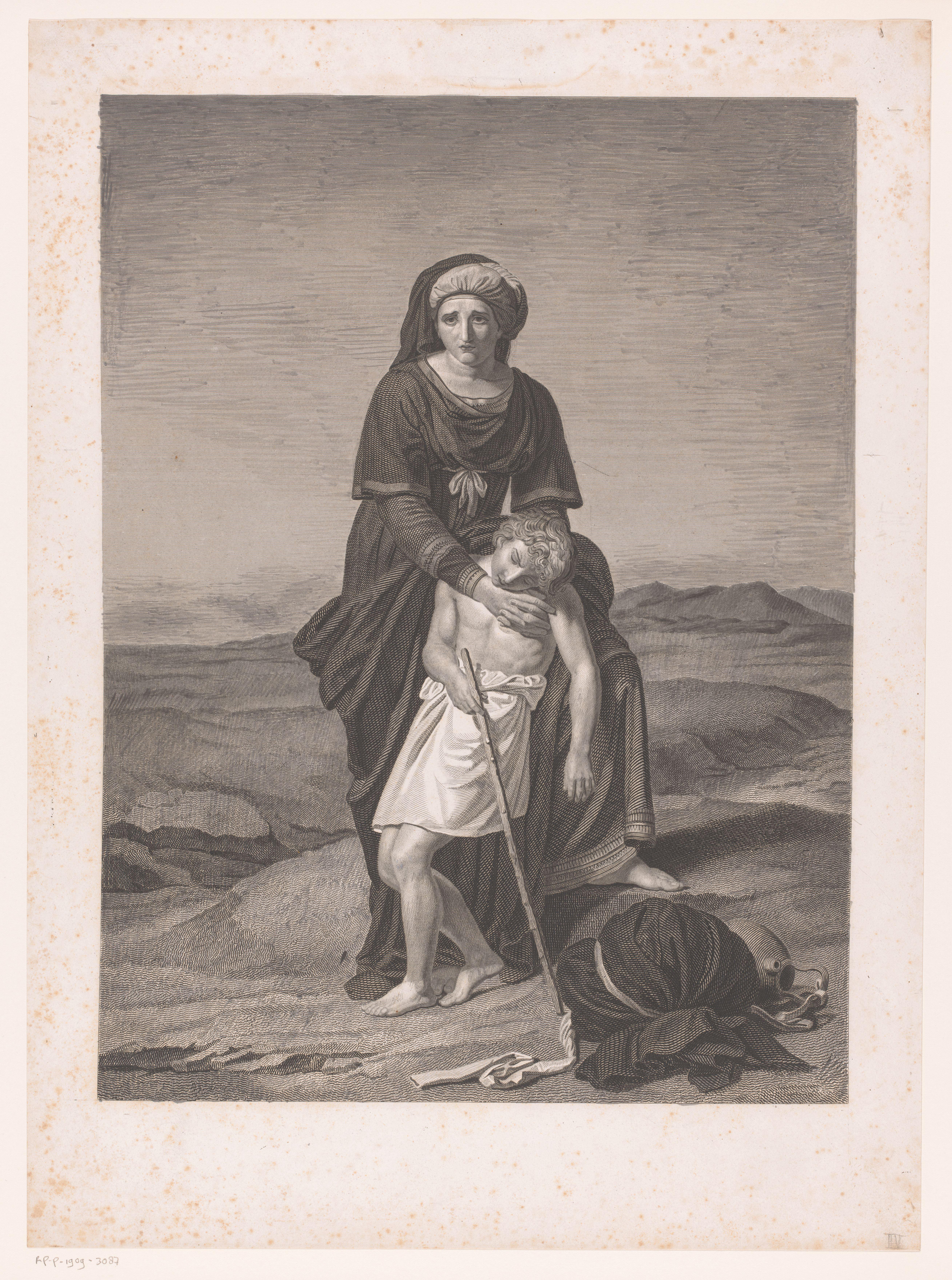Hagar en Ishmael in de woestijn