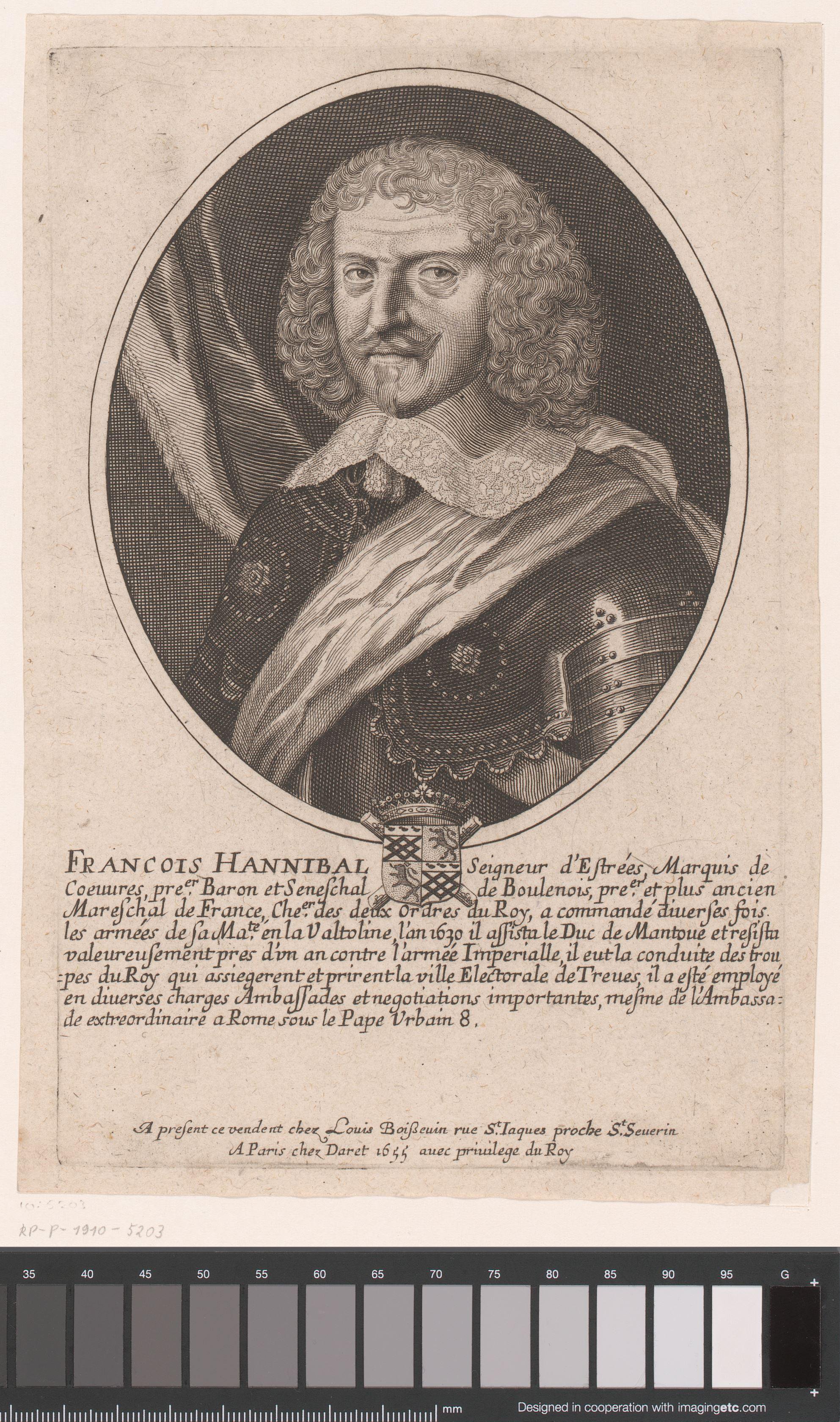 Portret van François Annibal d'Estrées