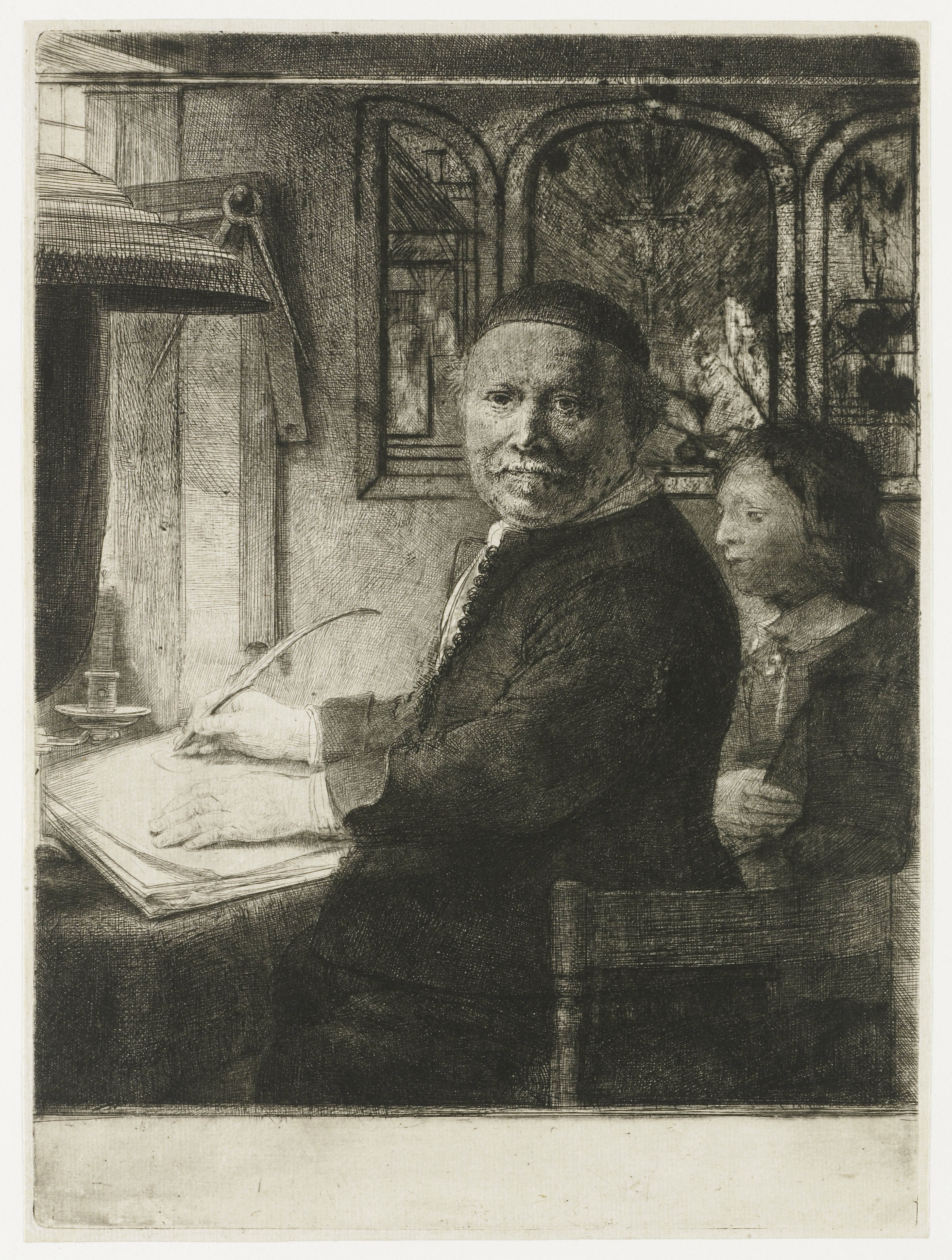 Lieven Willemsz. van Coppenol, writing master: the smaller plate