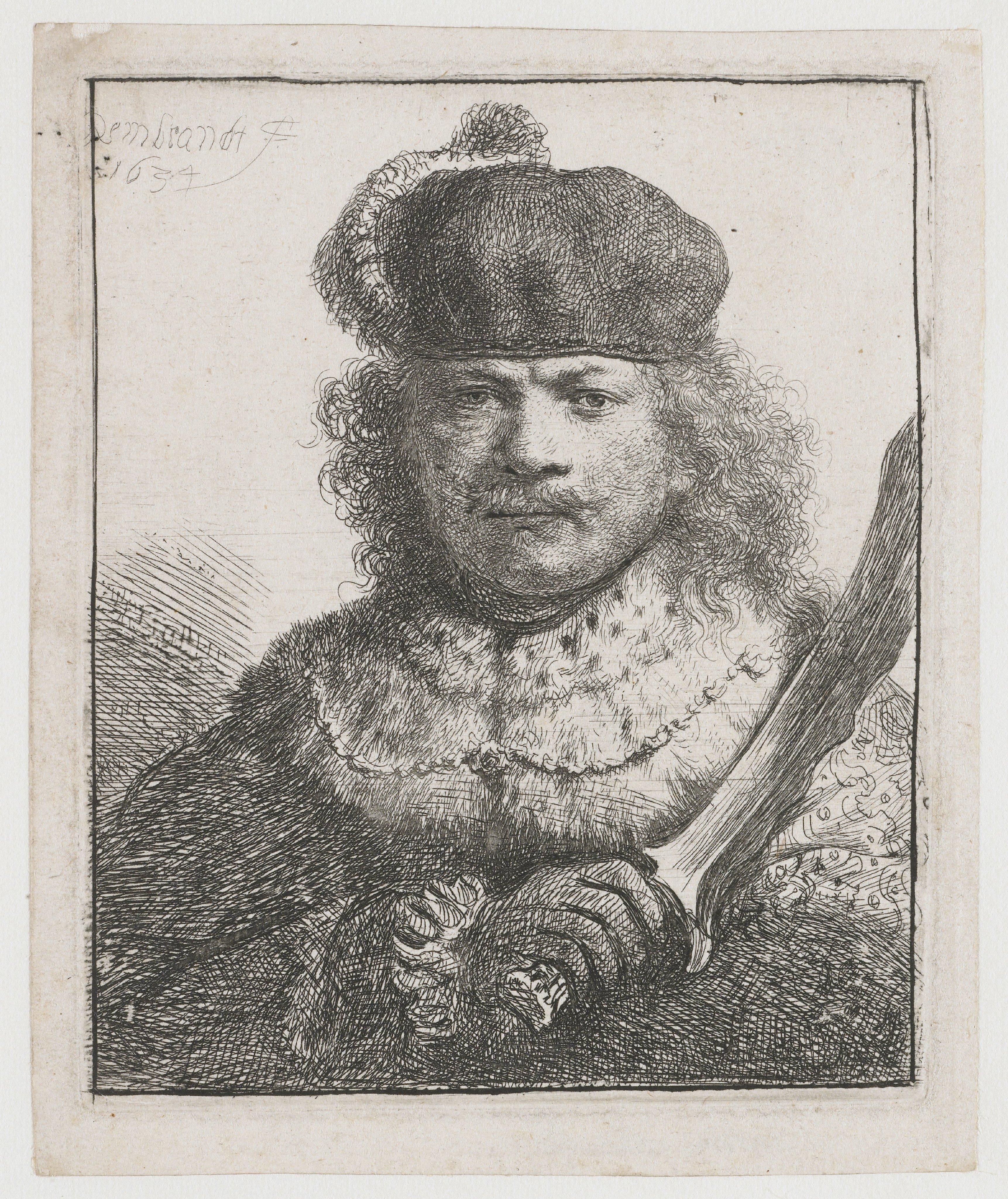 Self-portrait with Raised Sabre