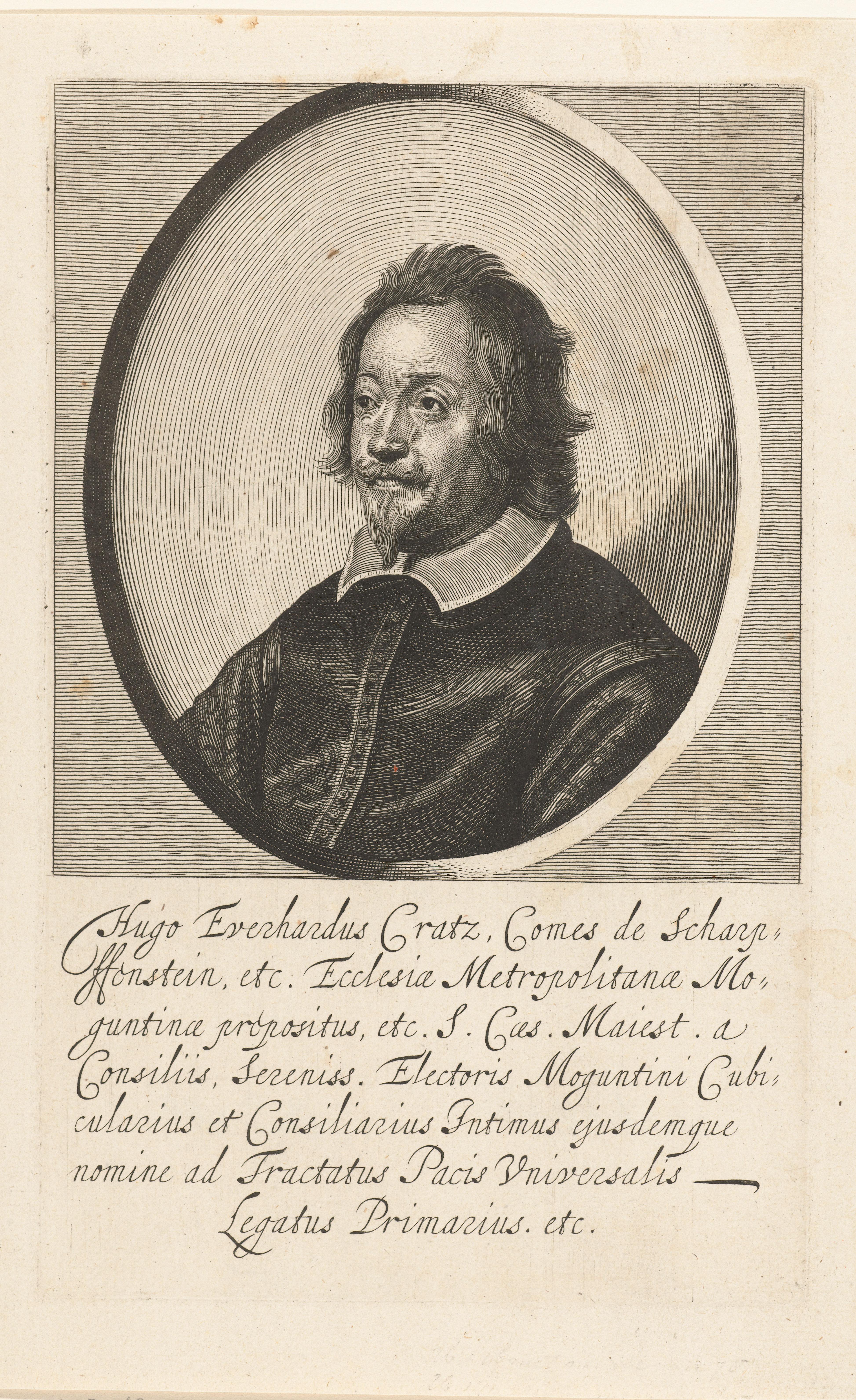 Portret van Hugo Everhard Cratz graaf van Scharfenstein