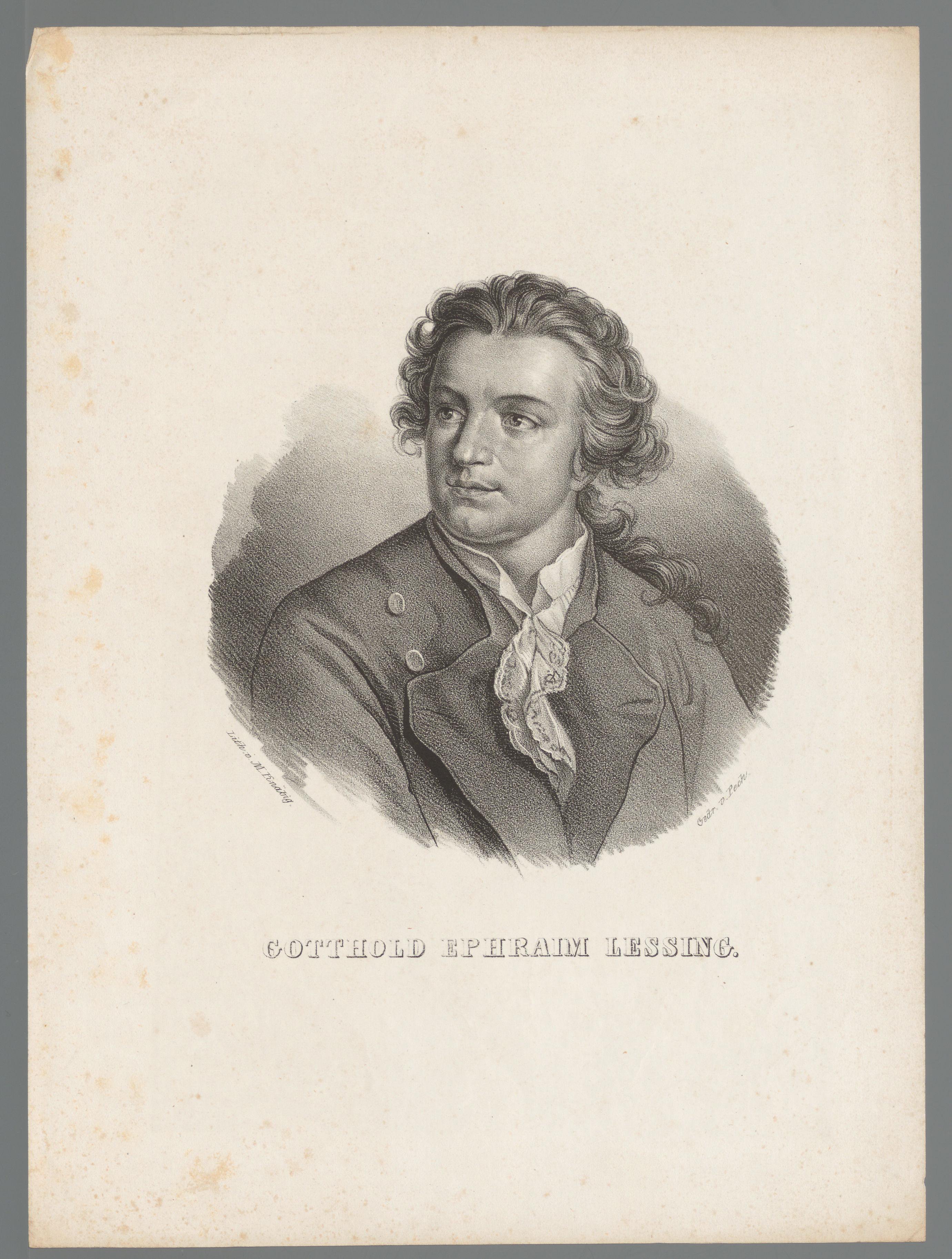 Portret van Gotthold Ephraim Lessing