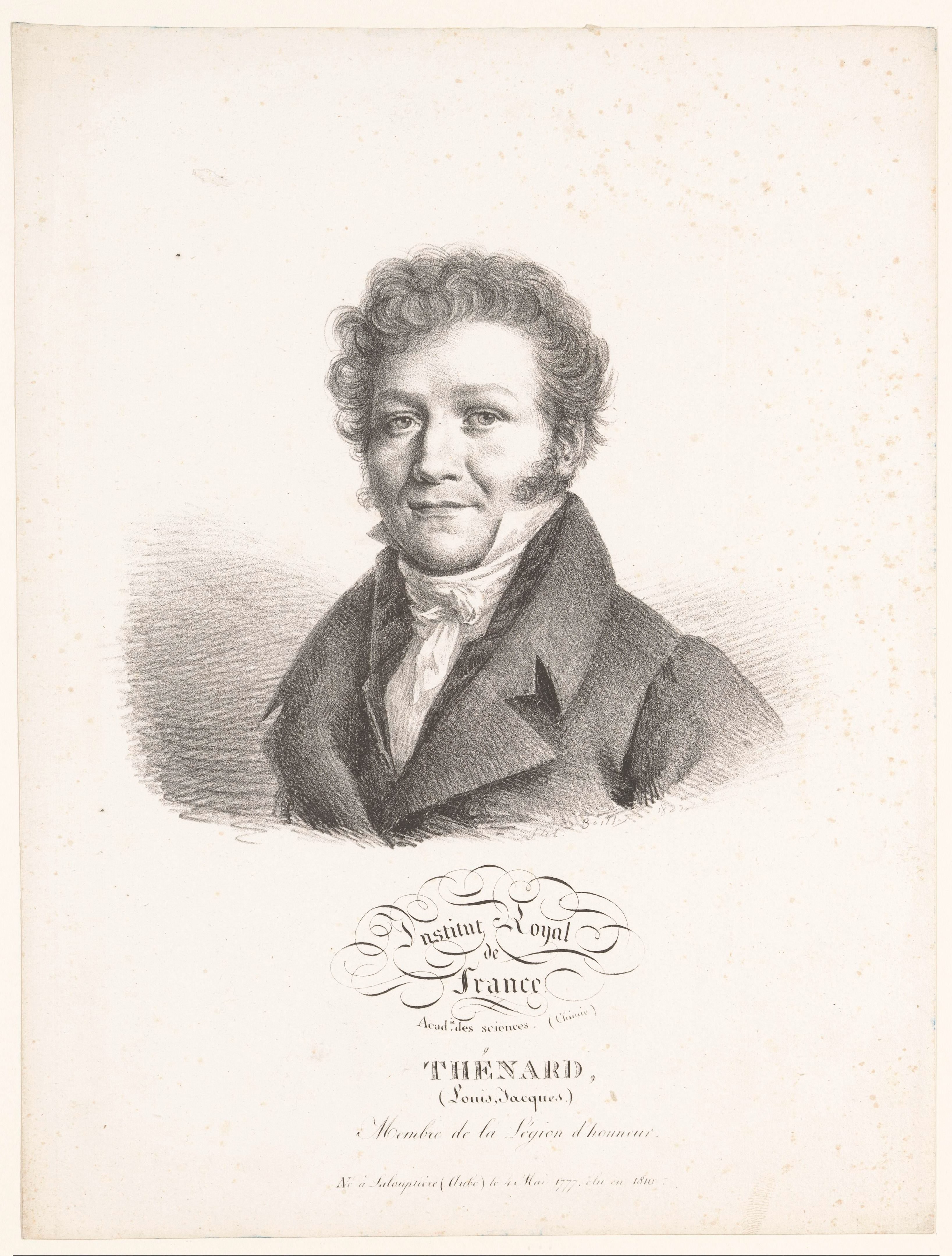 Portret van de scheikundige Louis Jacques Thénard