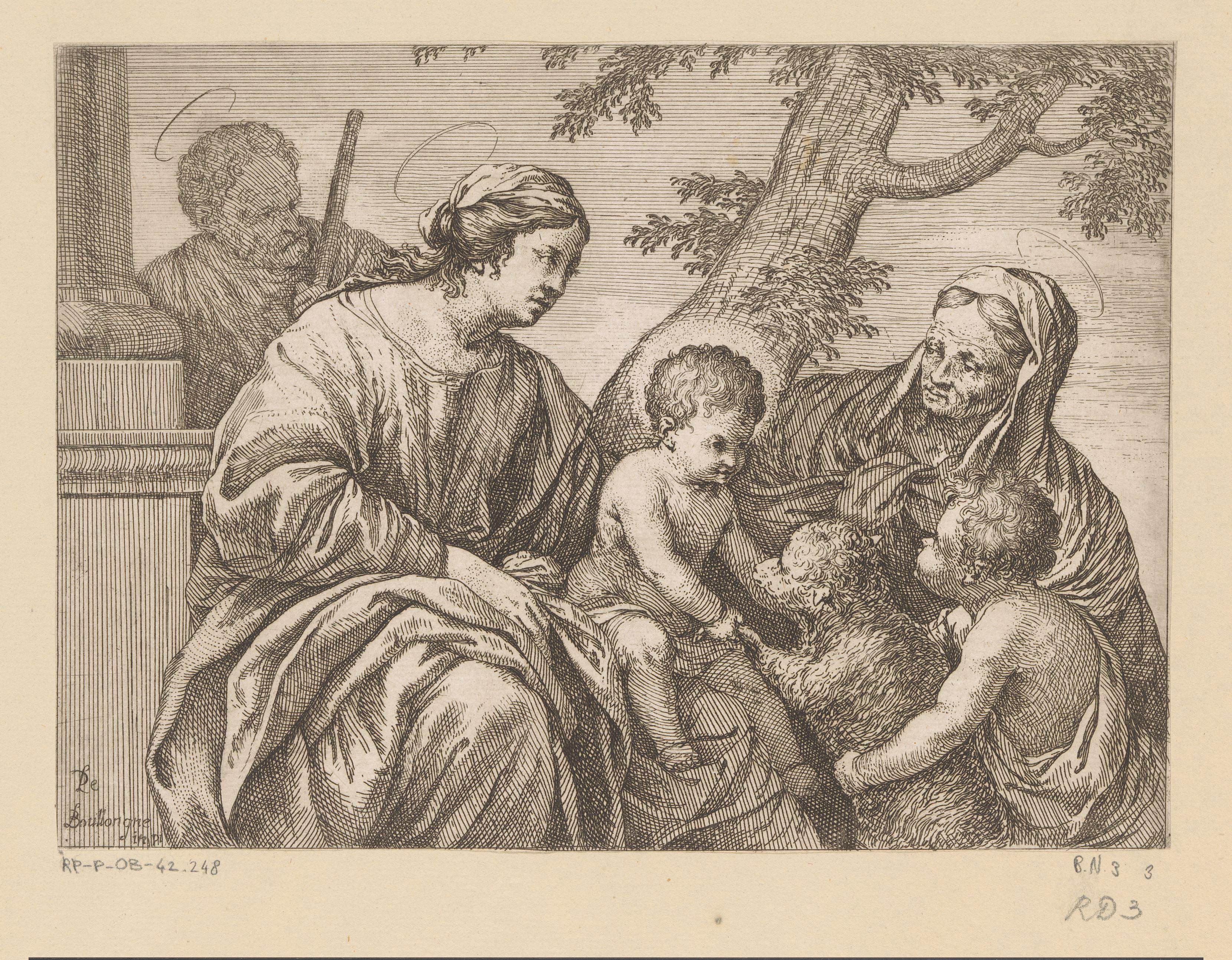 Heilige familie met Johannes de Doper en Elisabeth