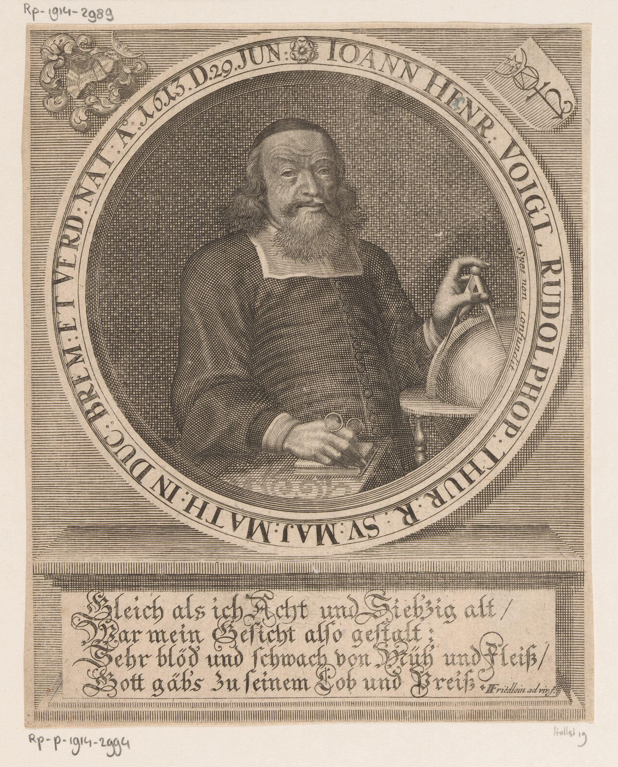 Portret van Johann Henrich Voigt