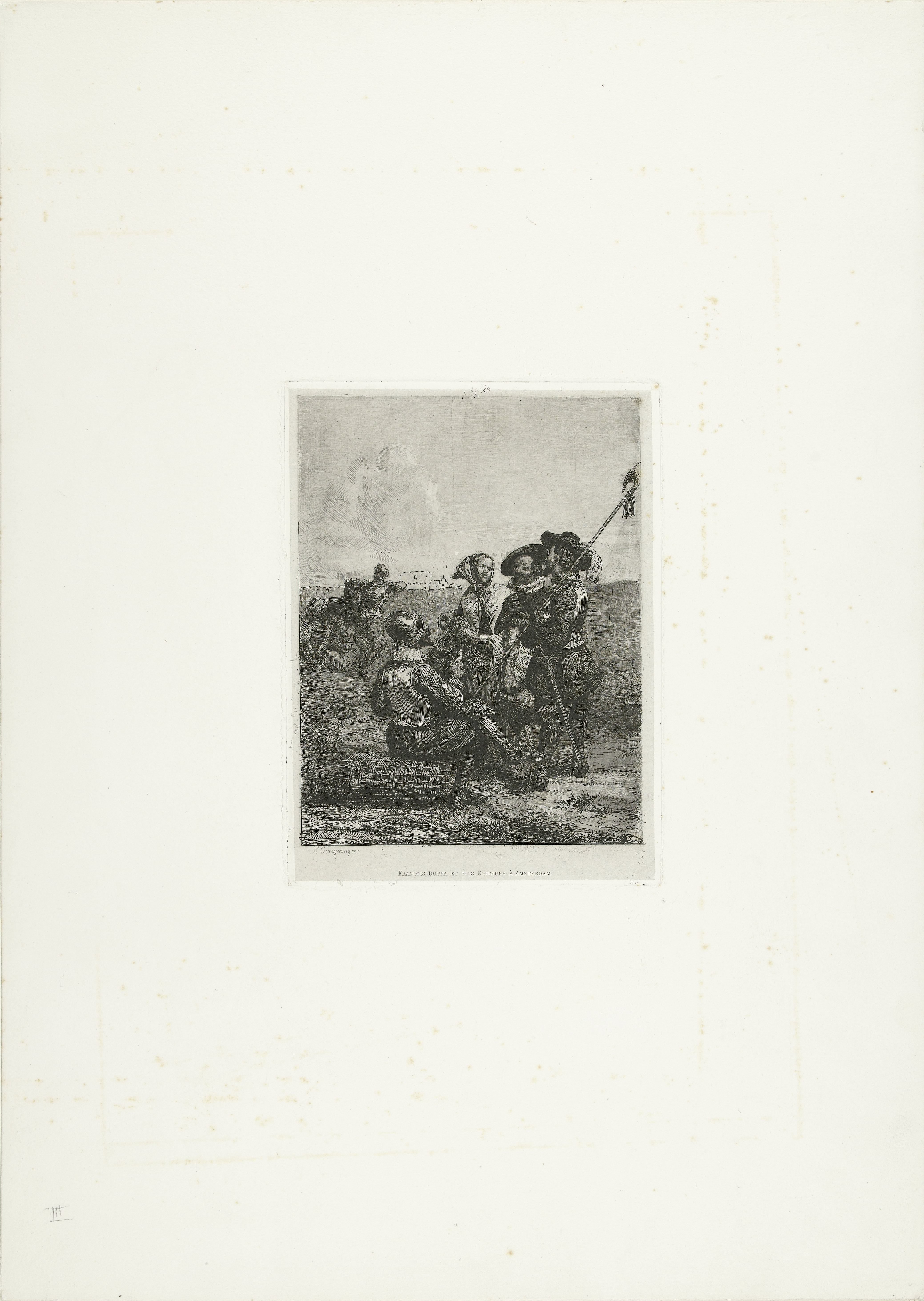 Soldaten met een jong meisje