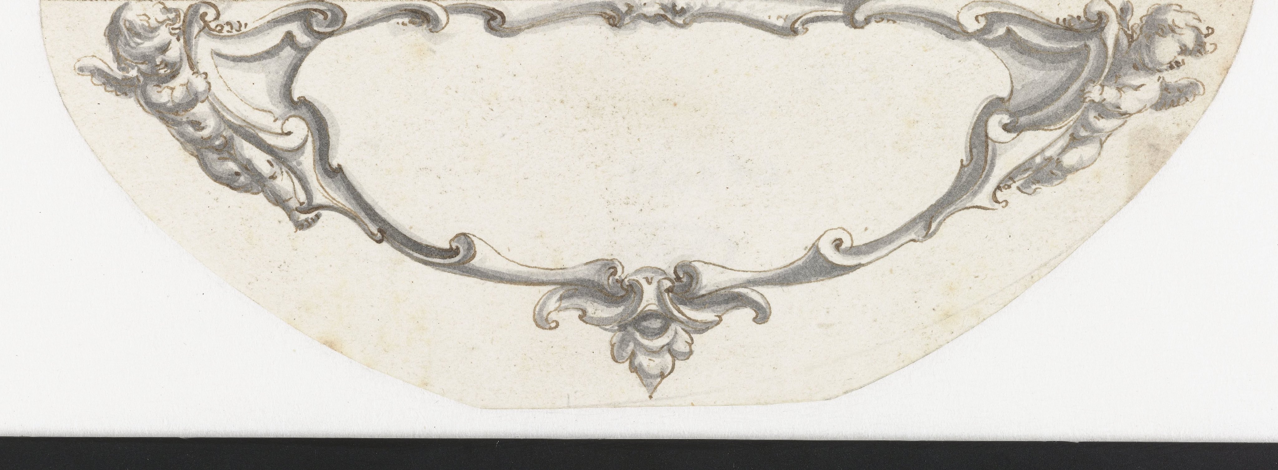Cartouche met twee putti