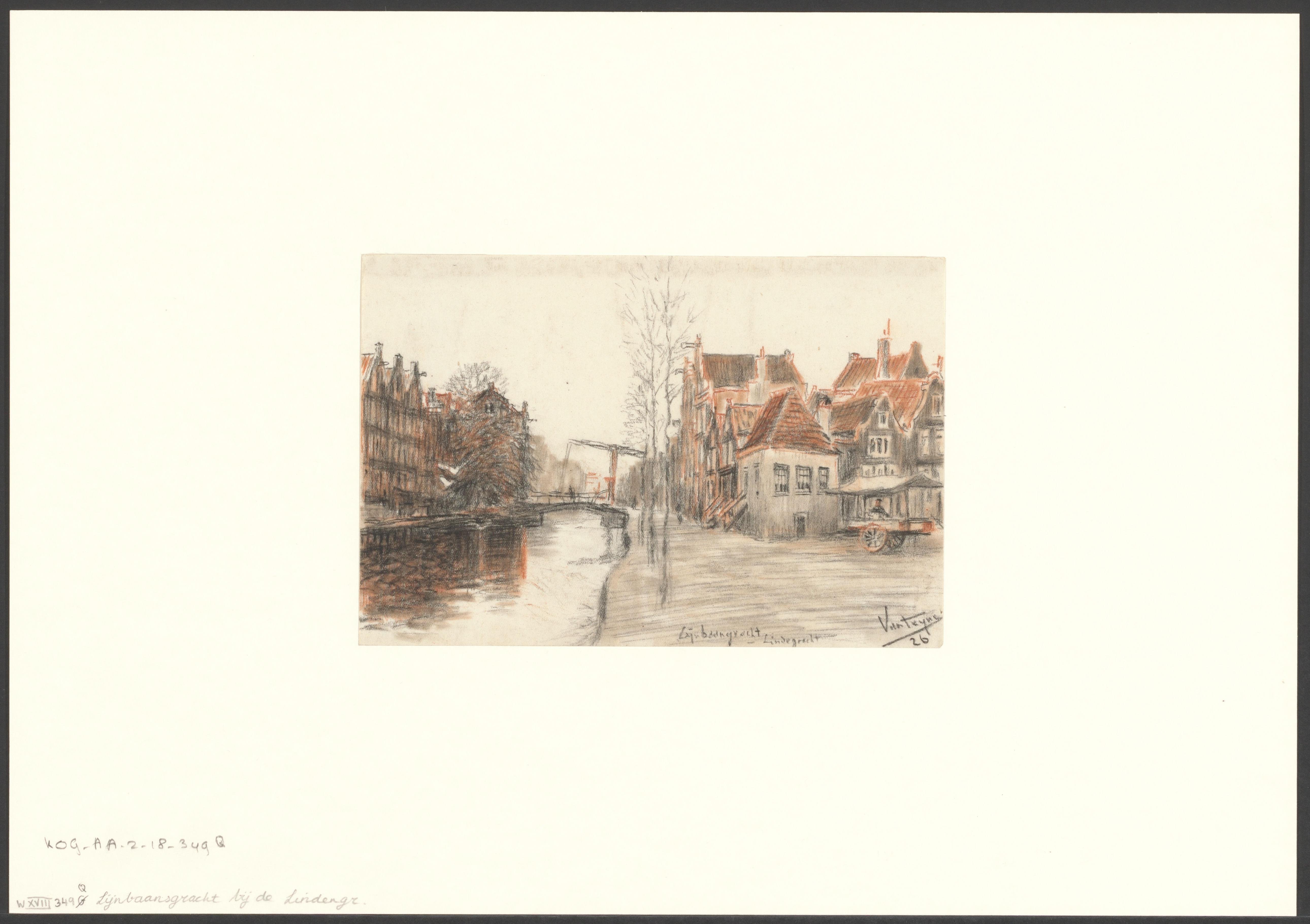 Gezicht op de Lijnbaansgracht en de Lindengracht