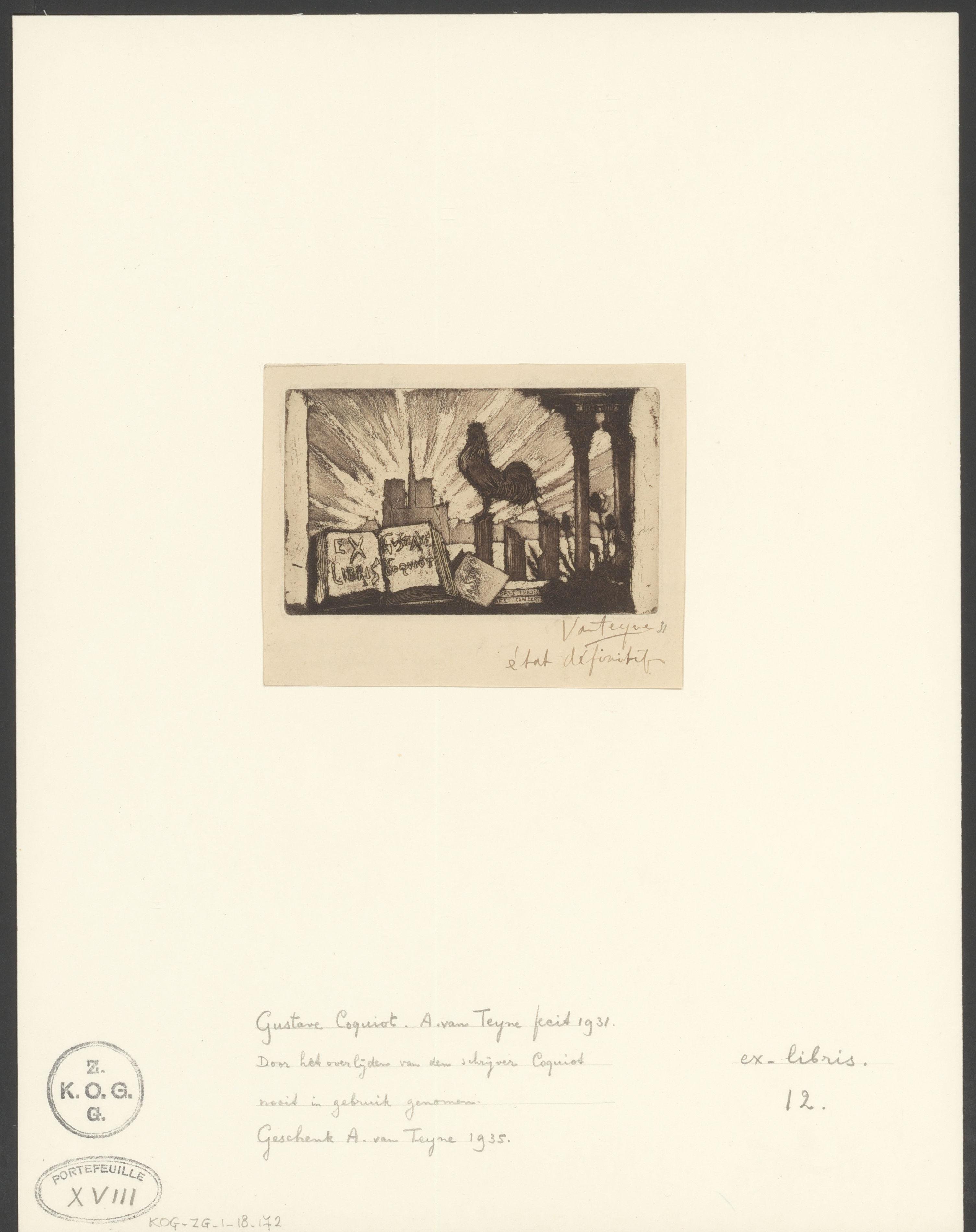 Ex libris van Gustave Coquiot