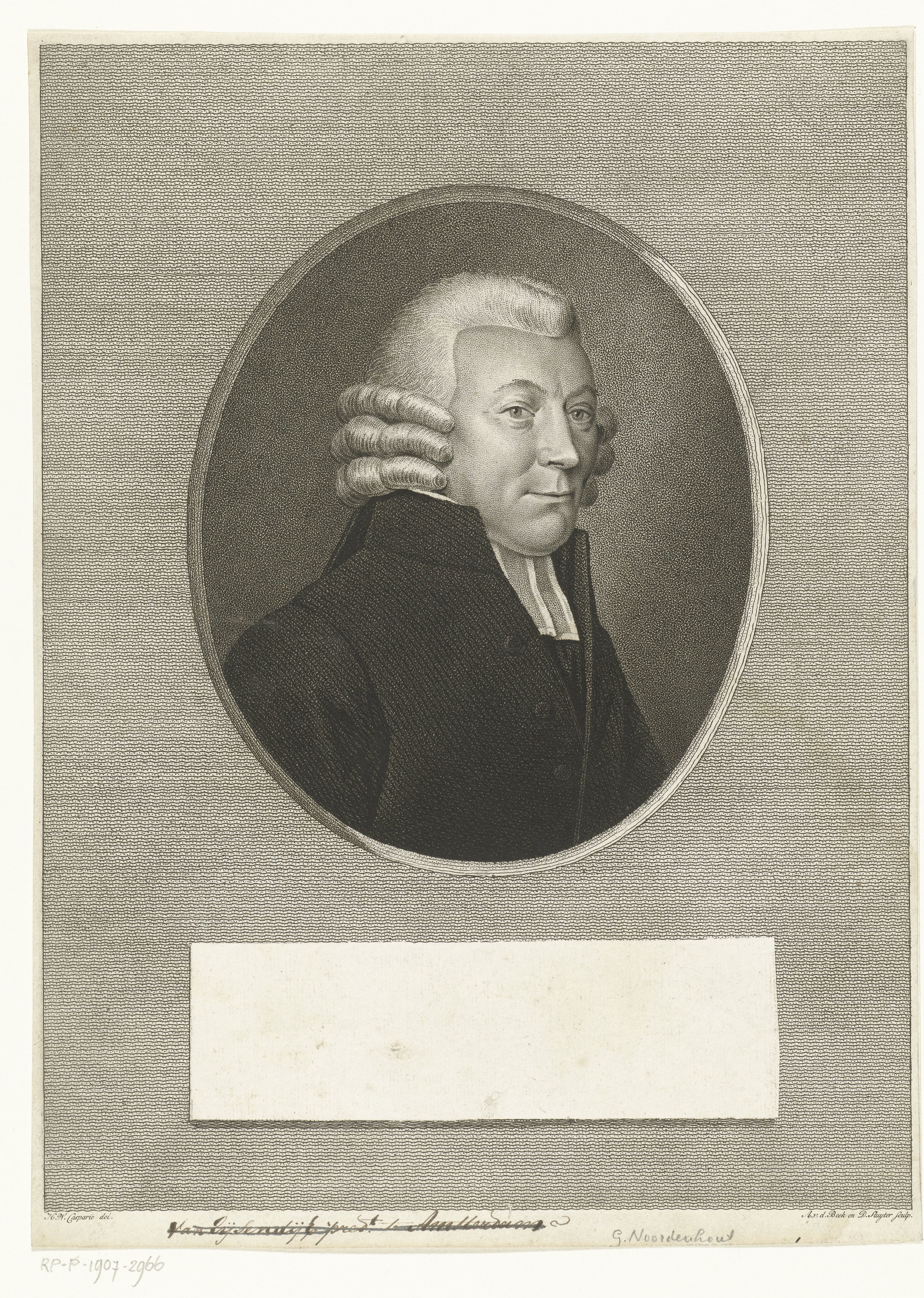 Portret predikant Gerrit Noordenhout