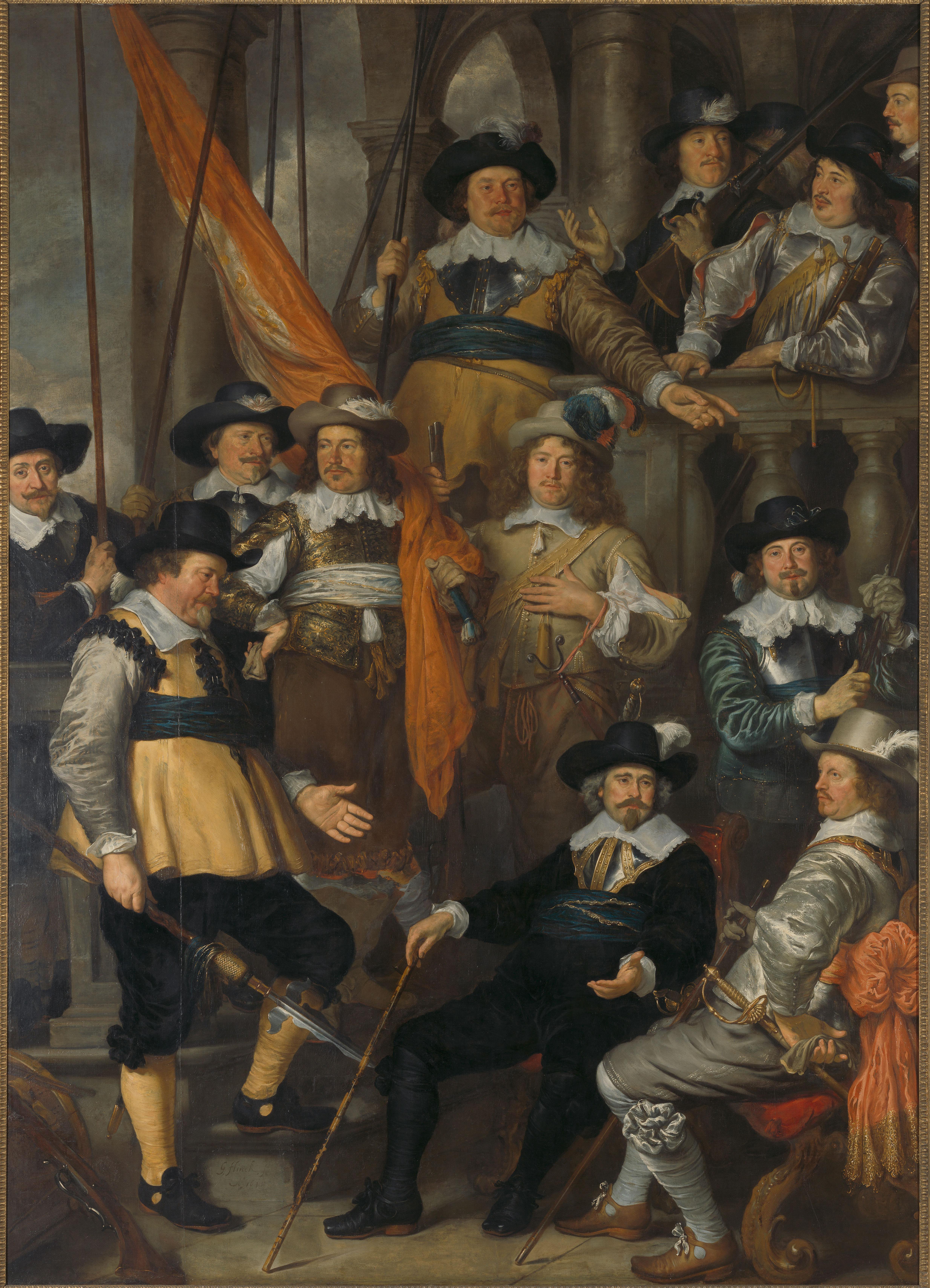Officers and Other Civic Guardsmen of District XVIII in Amsterdam, under the Command of Captain Albert Dircksz Bas and Lieutenant Lucas Pietersz Conijn