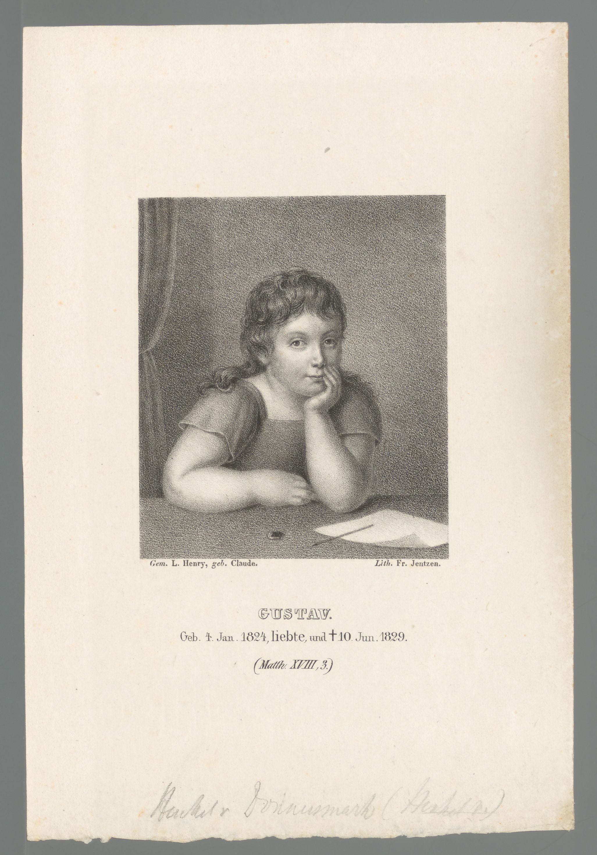 Portret van een onbekende jongen, mogelijk Gustav Henckel von Donnersmark