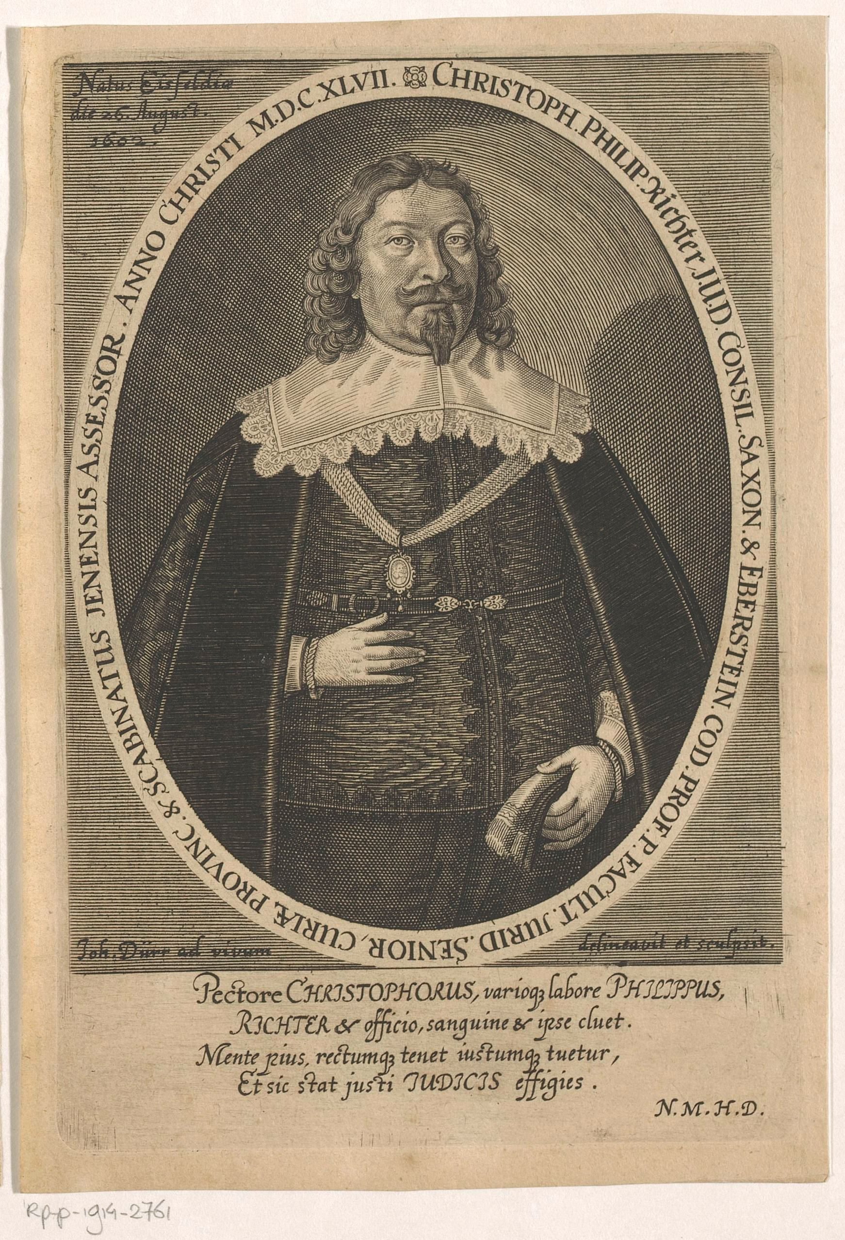 Portret van Christoph Philipp Richter op 45-jarige leeftijd