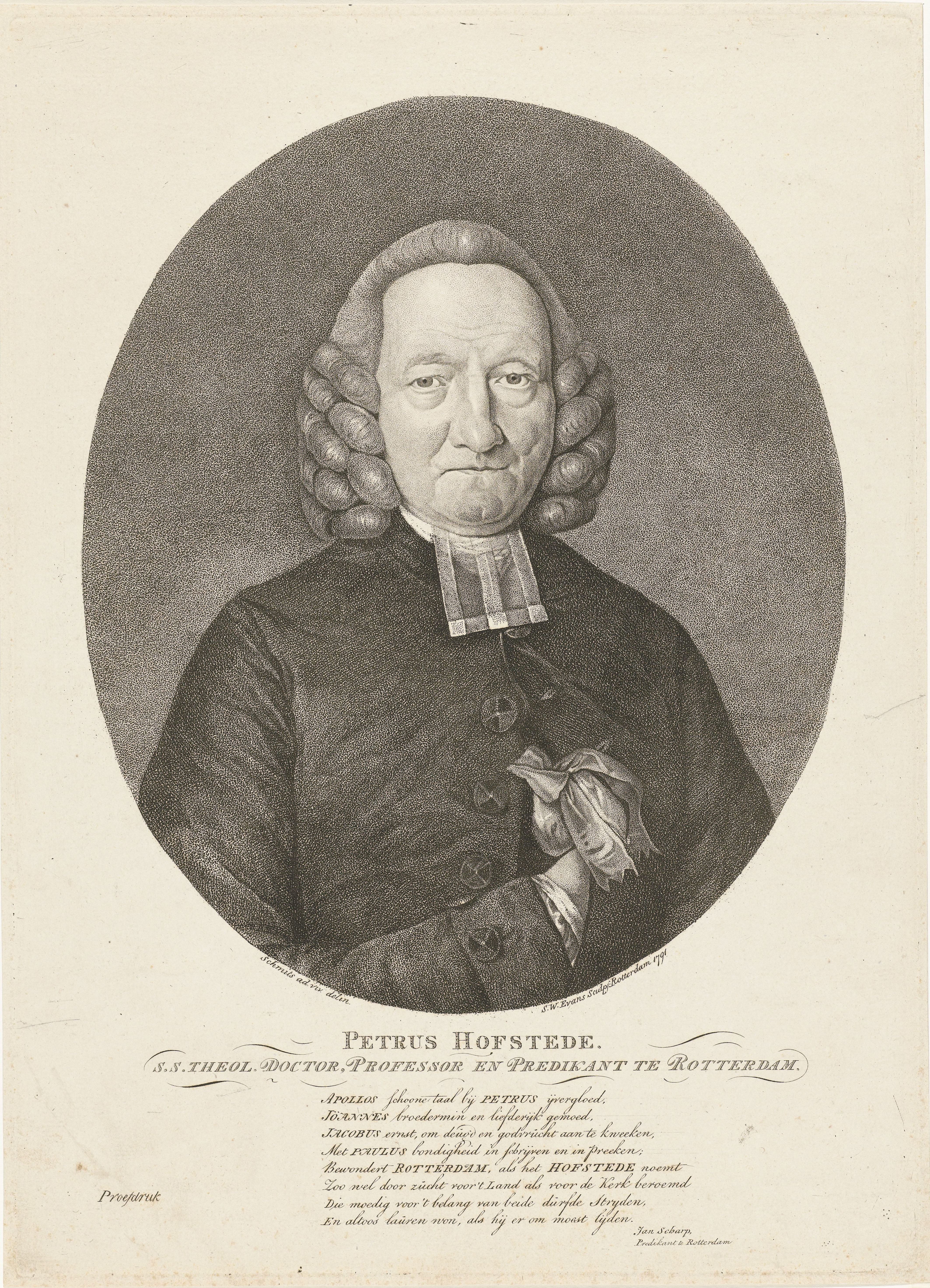 Portret van Petrus Hofstede