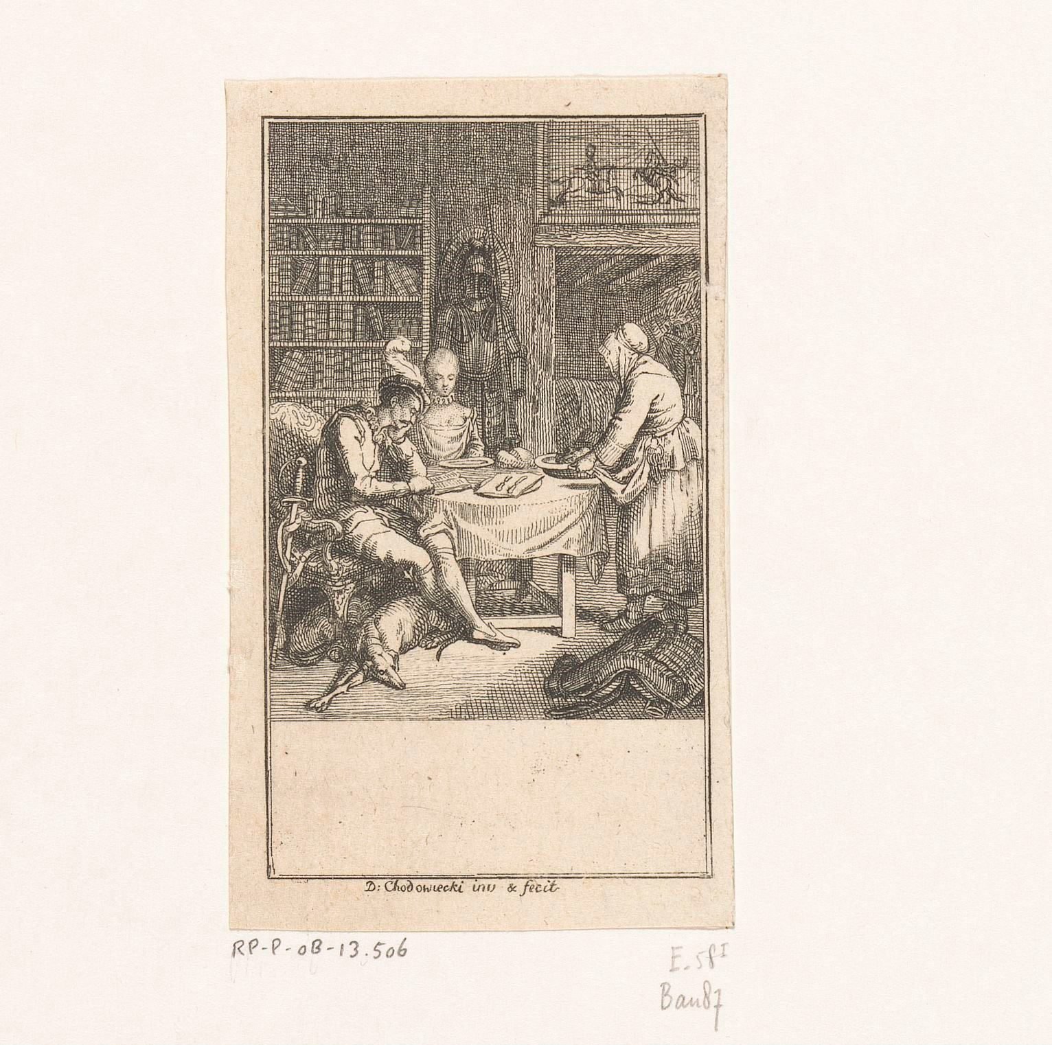 Don Quichot lezend in een ridderroman