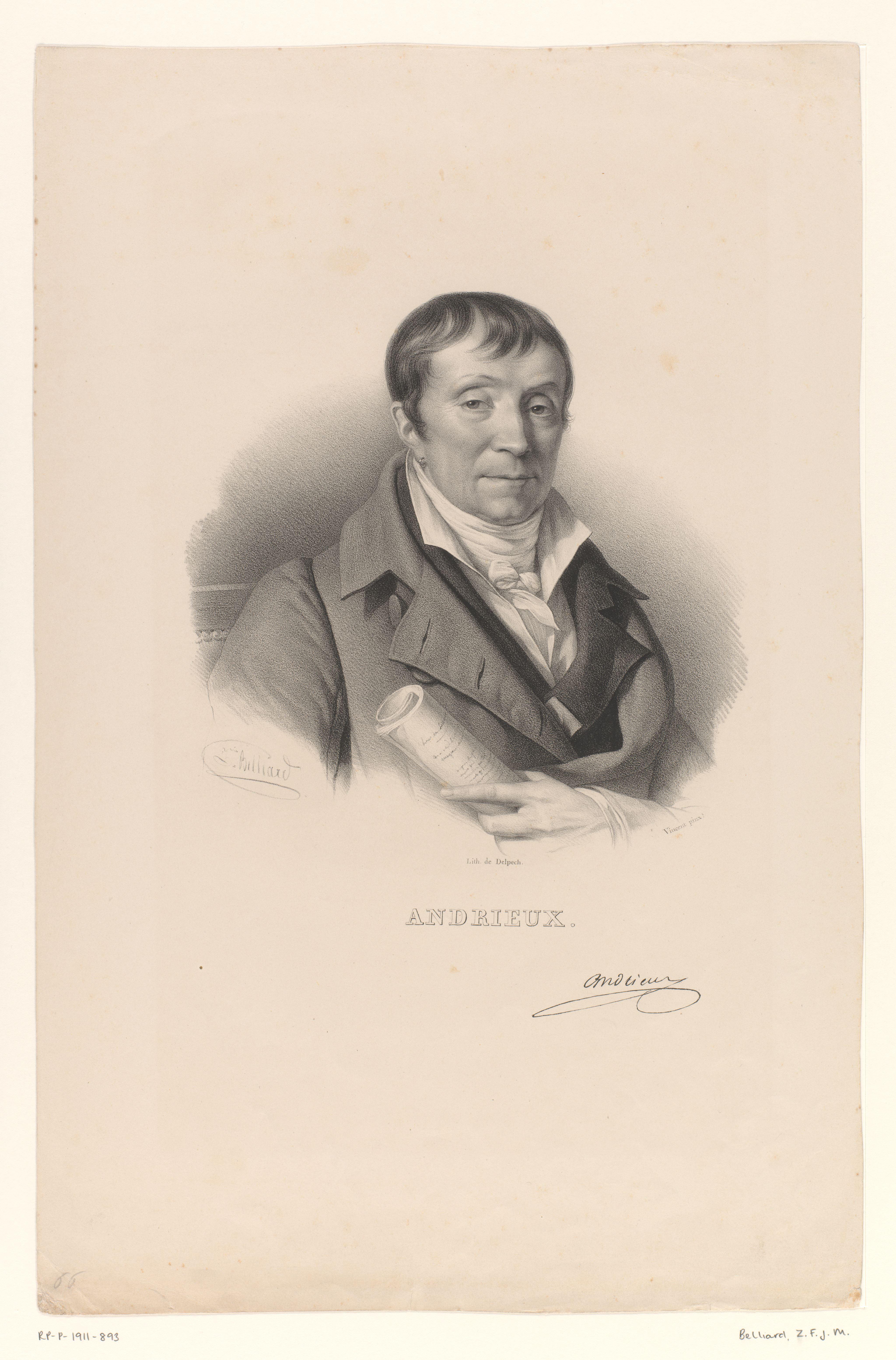 Portret van de advocaat en dichter François Guillaume Jean Stanislaus Andrieux