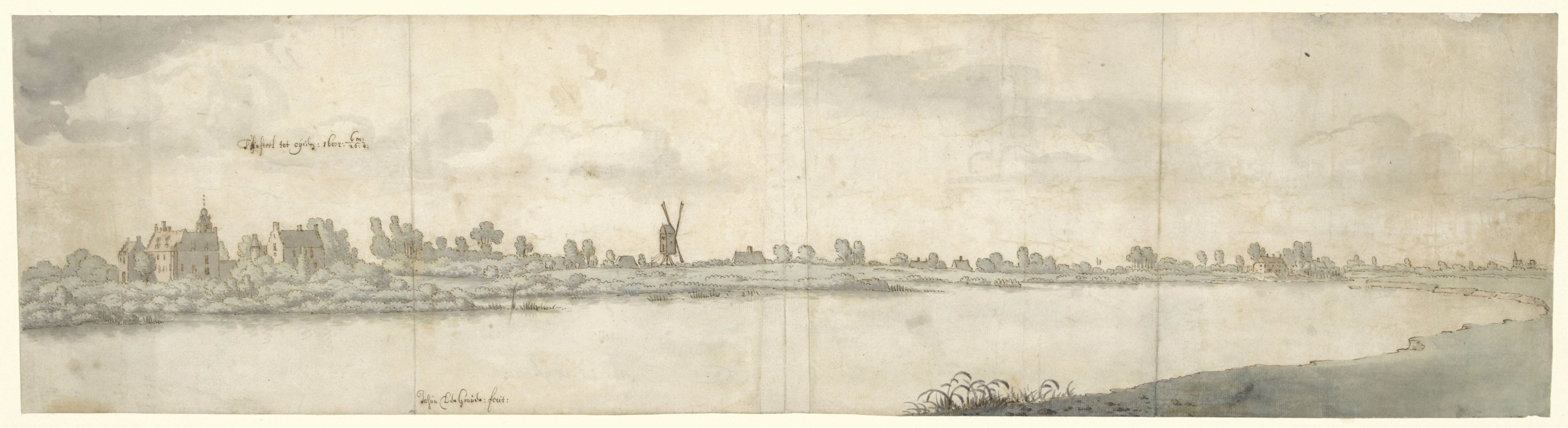 View of Kasteel Ooij, near Nijmegen, North Brabant