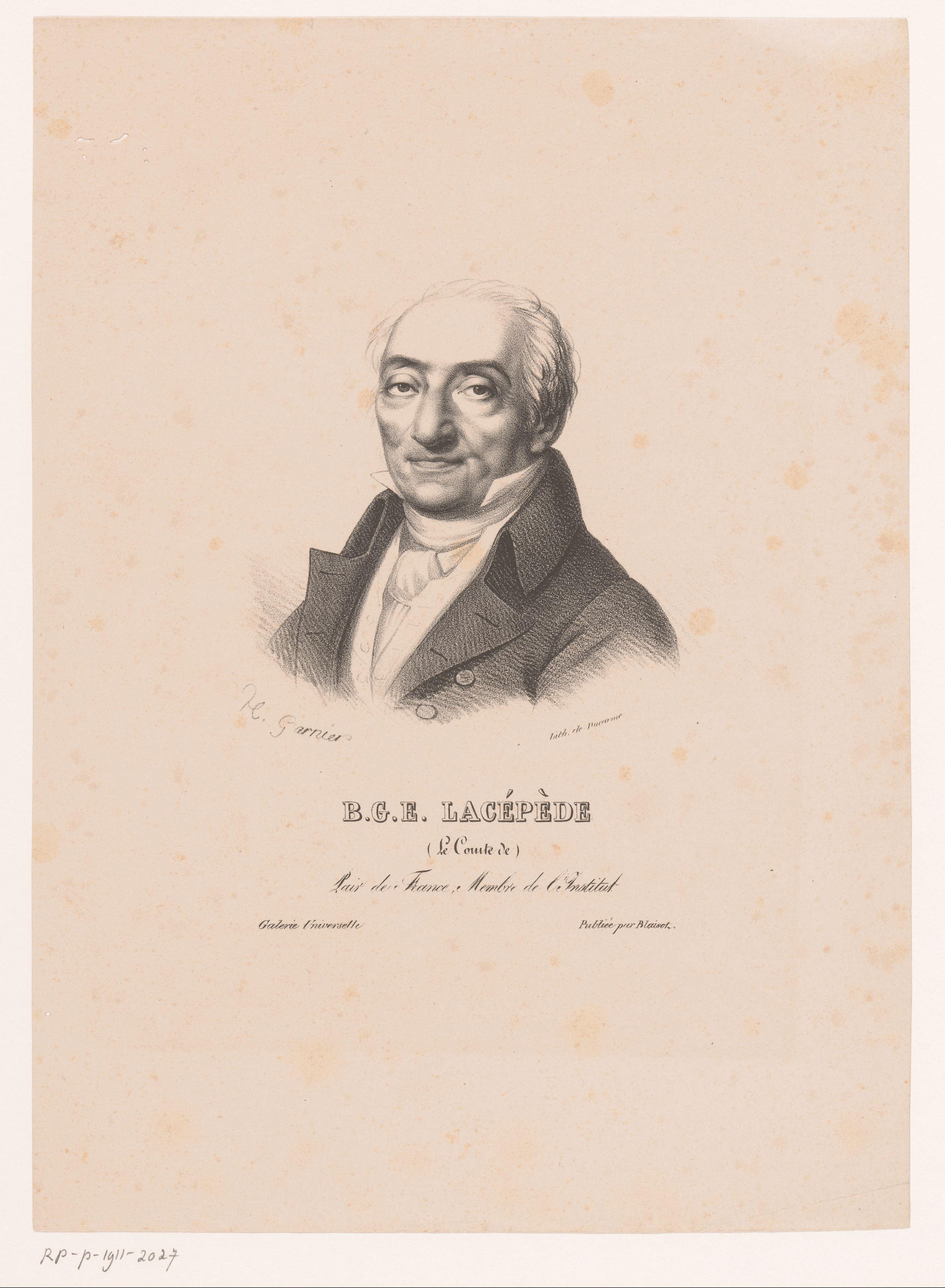 Portret van Bernard Germain de Lacépède