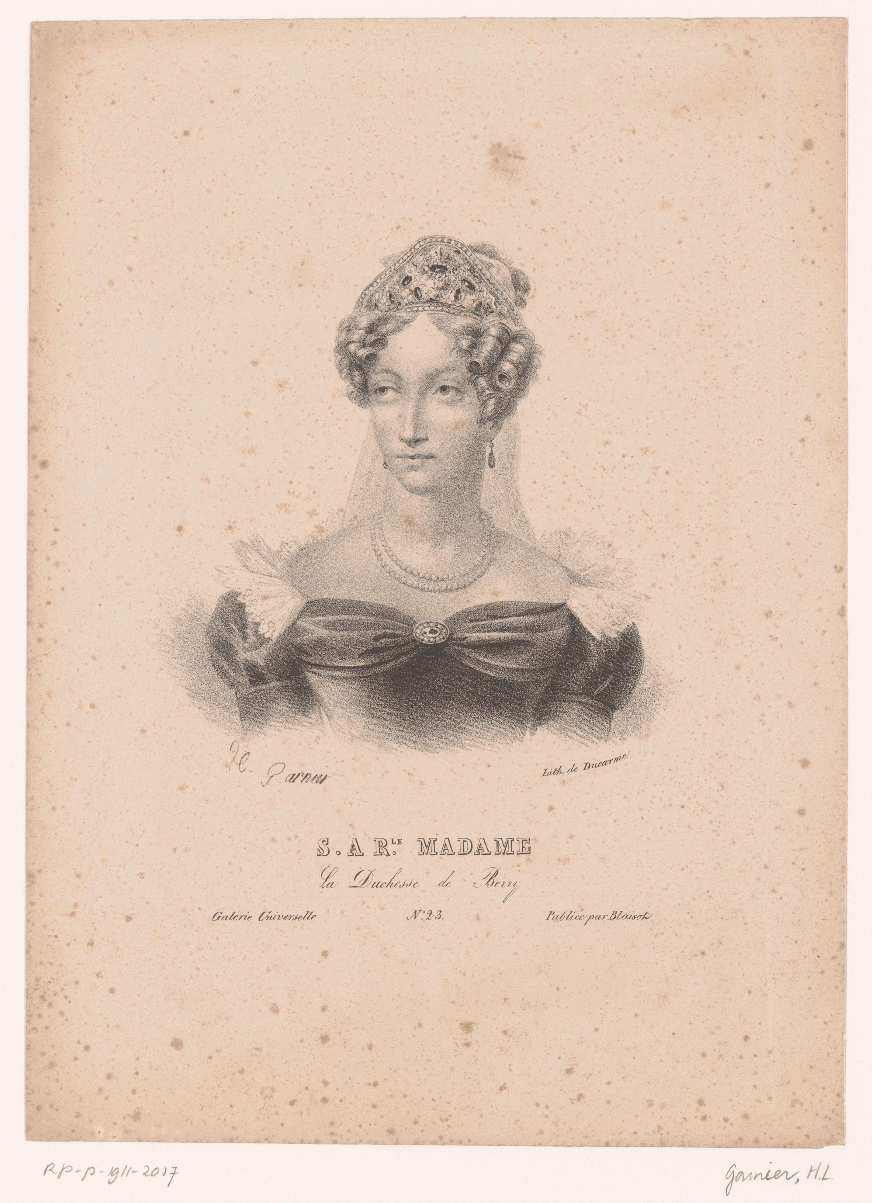 Portret van Maria Carolina van Bourbon-Sicilië