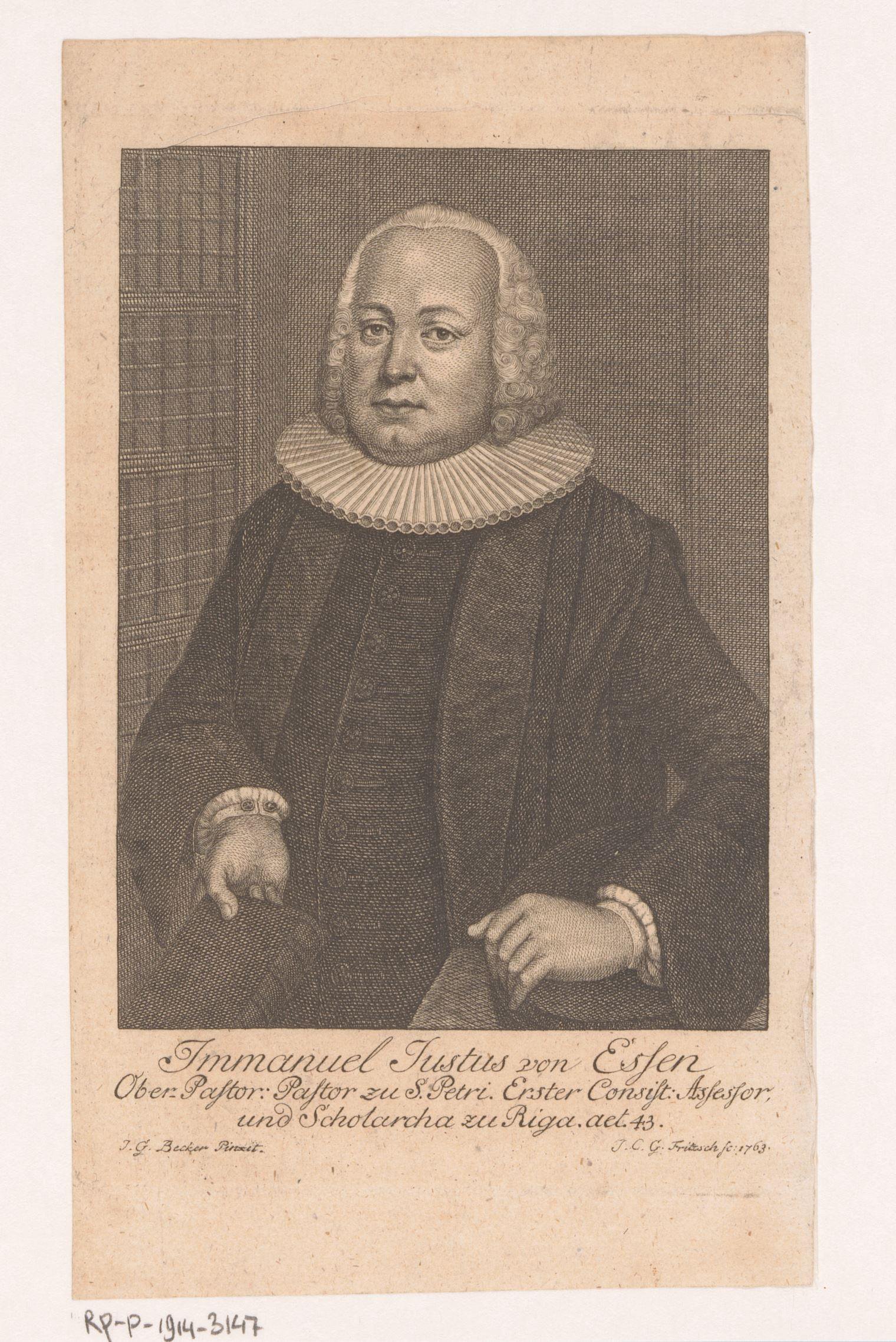 Portret van Emanuel Justus von Essen