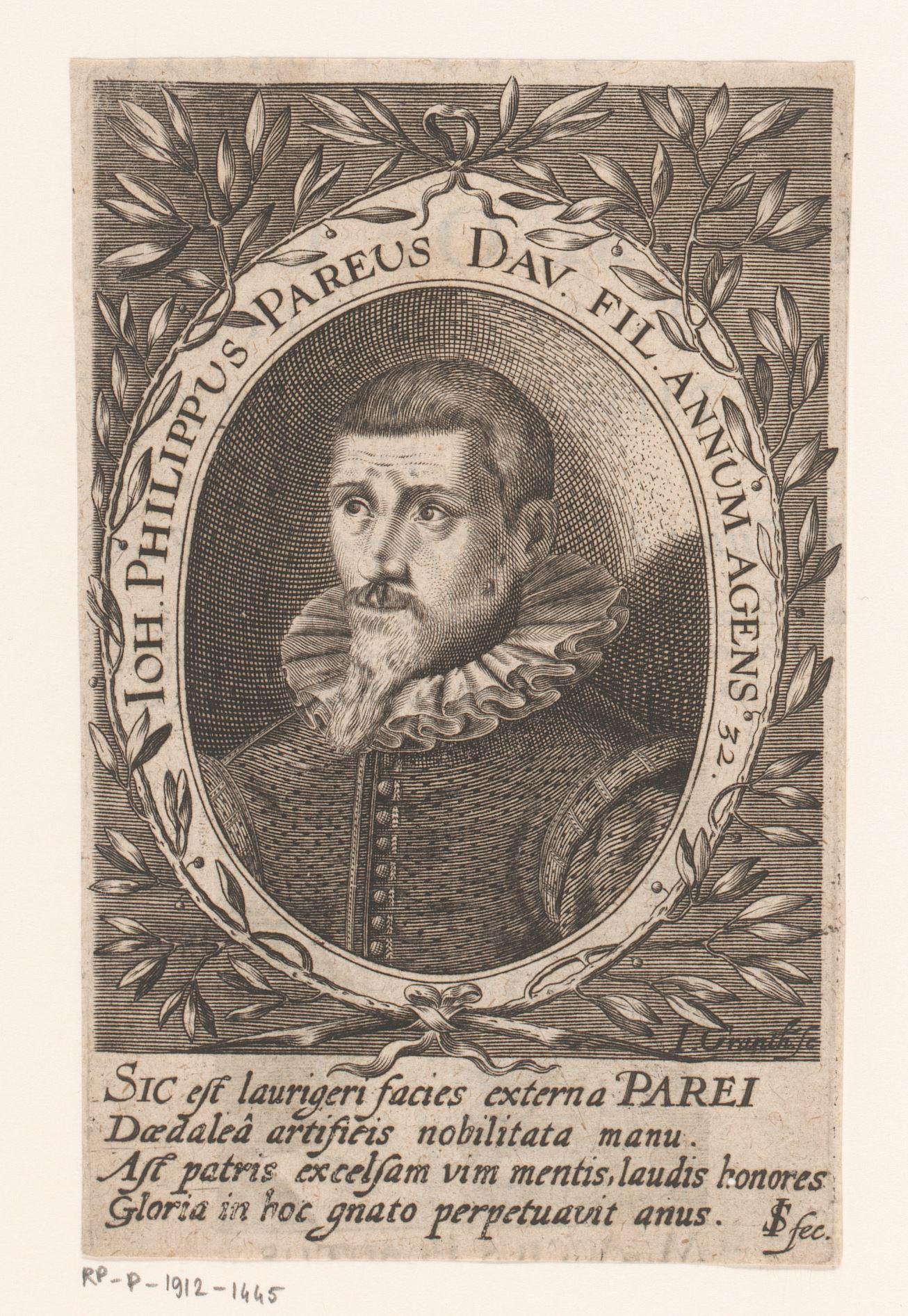 Portret van Johannes Philippus Pareus