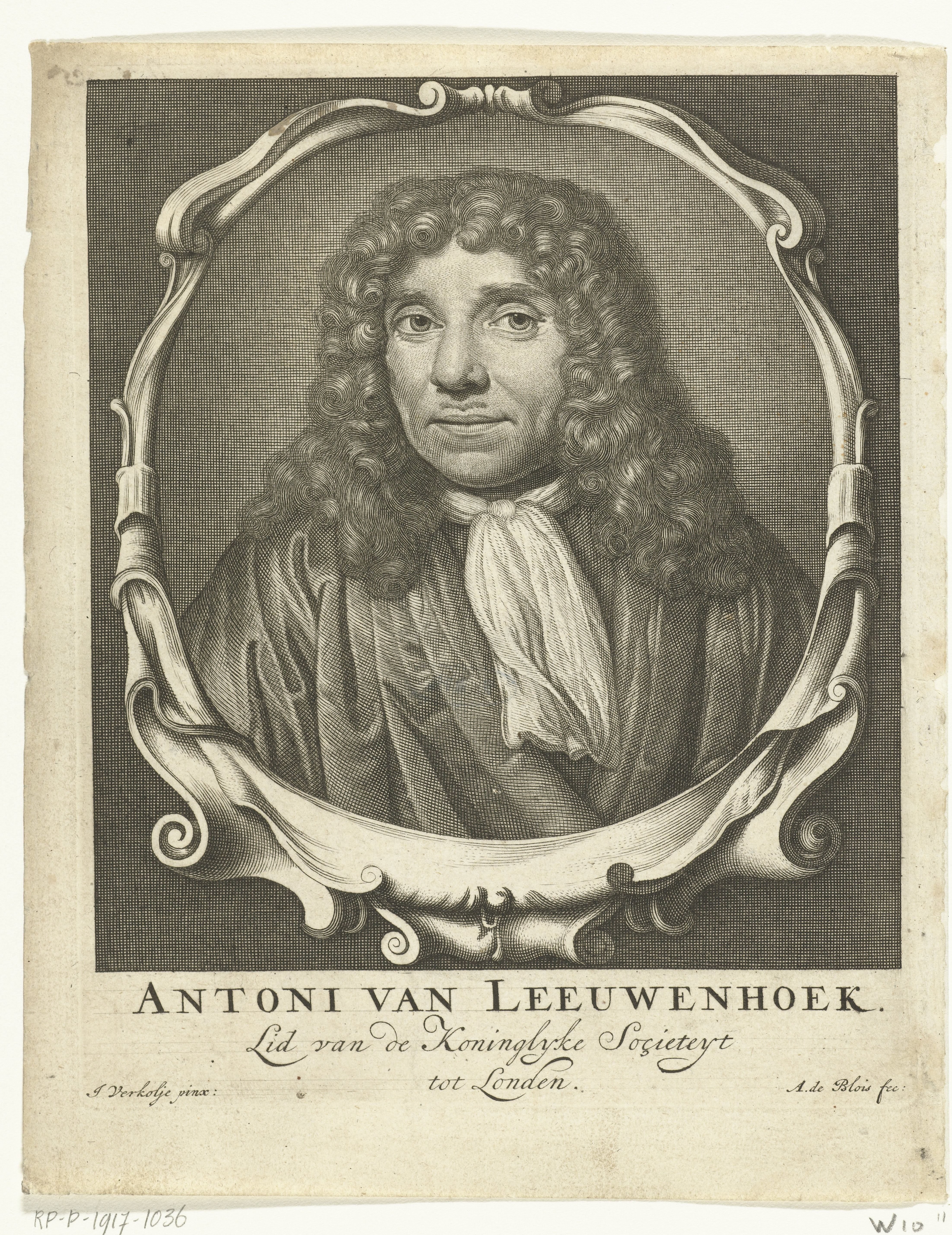 Portret van Antonie van Leeuwenhoek