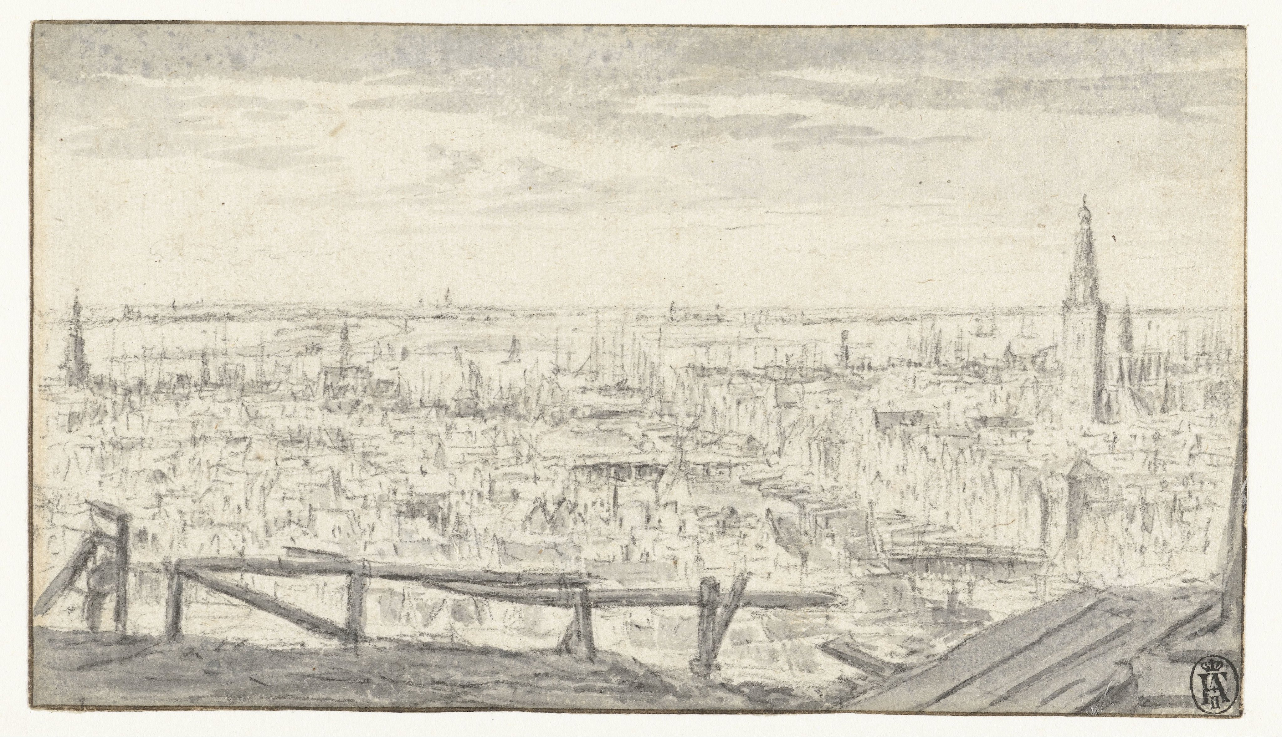 Panoramic View of Amsterdam, Looking towards the IJ