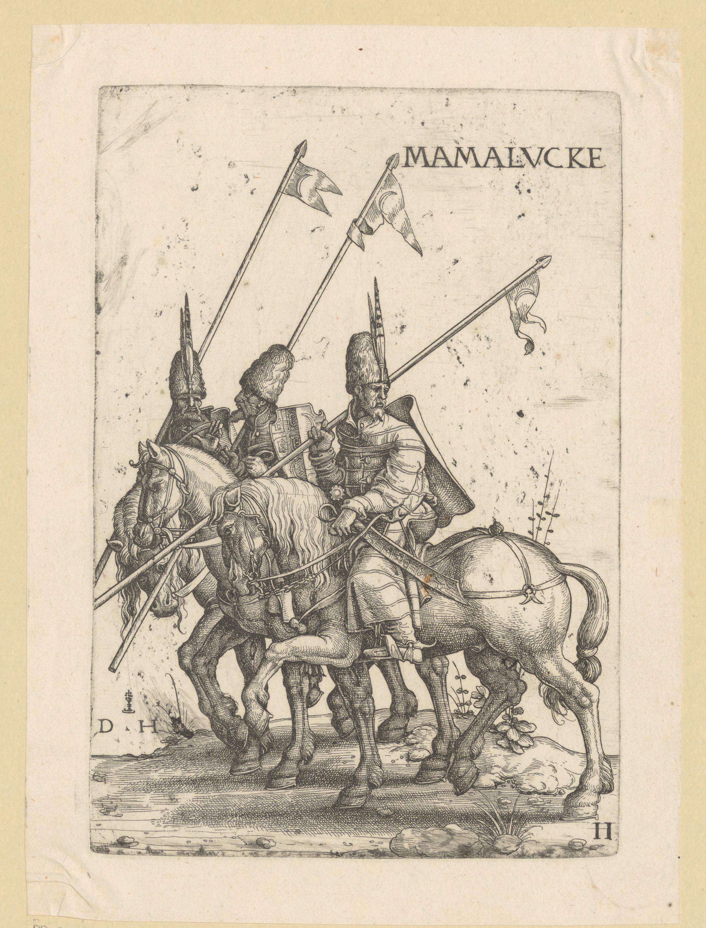 Drie Mammalukken te paard
