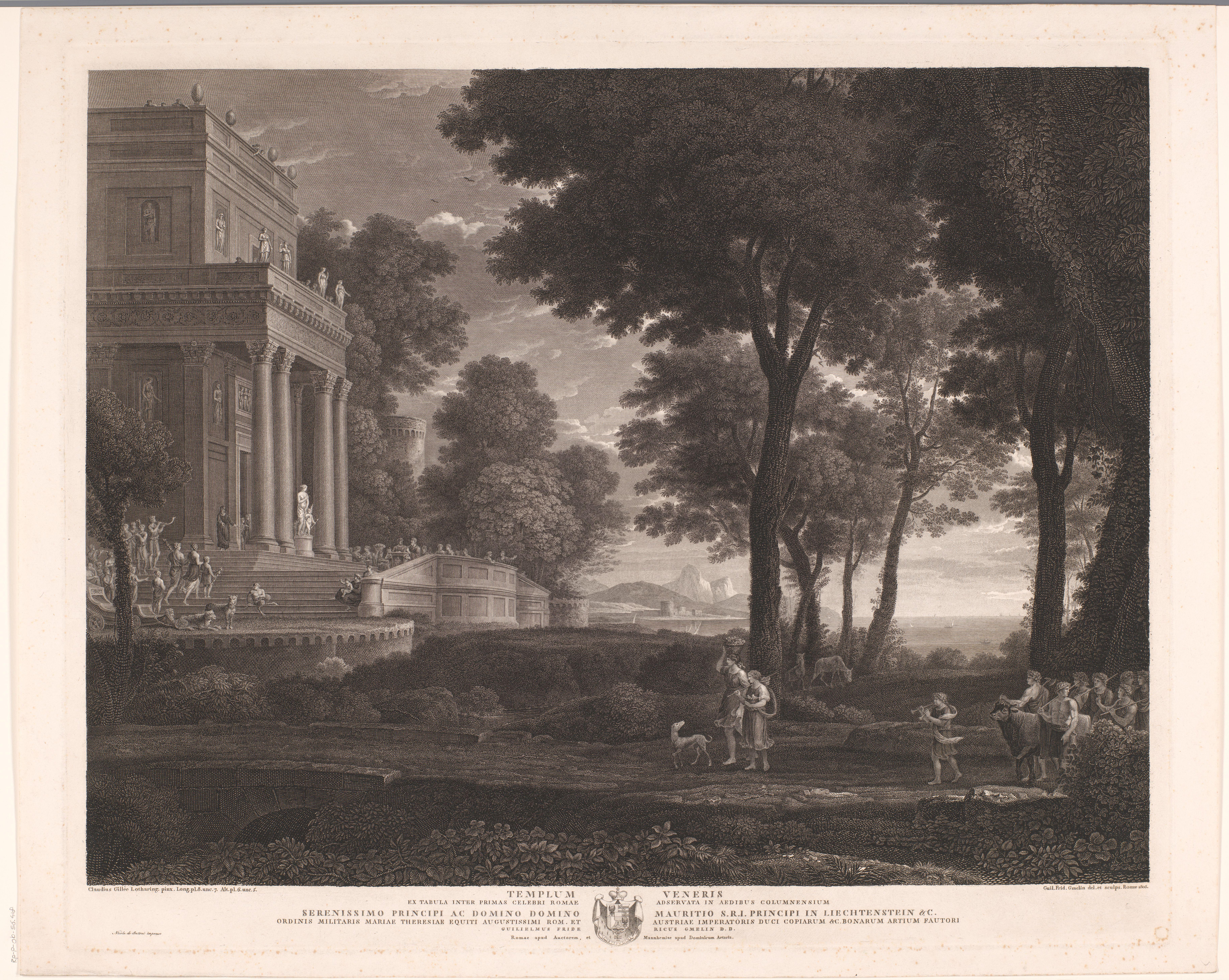Landschap met de Tempel van Venus