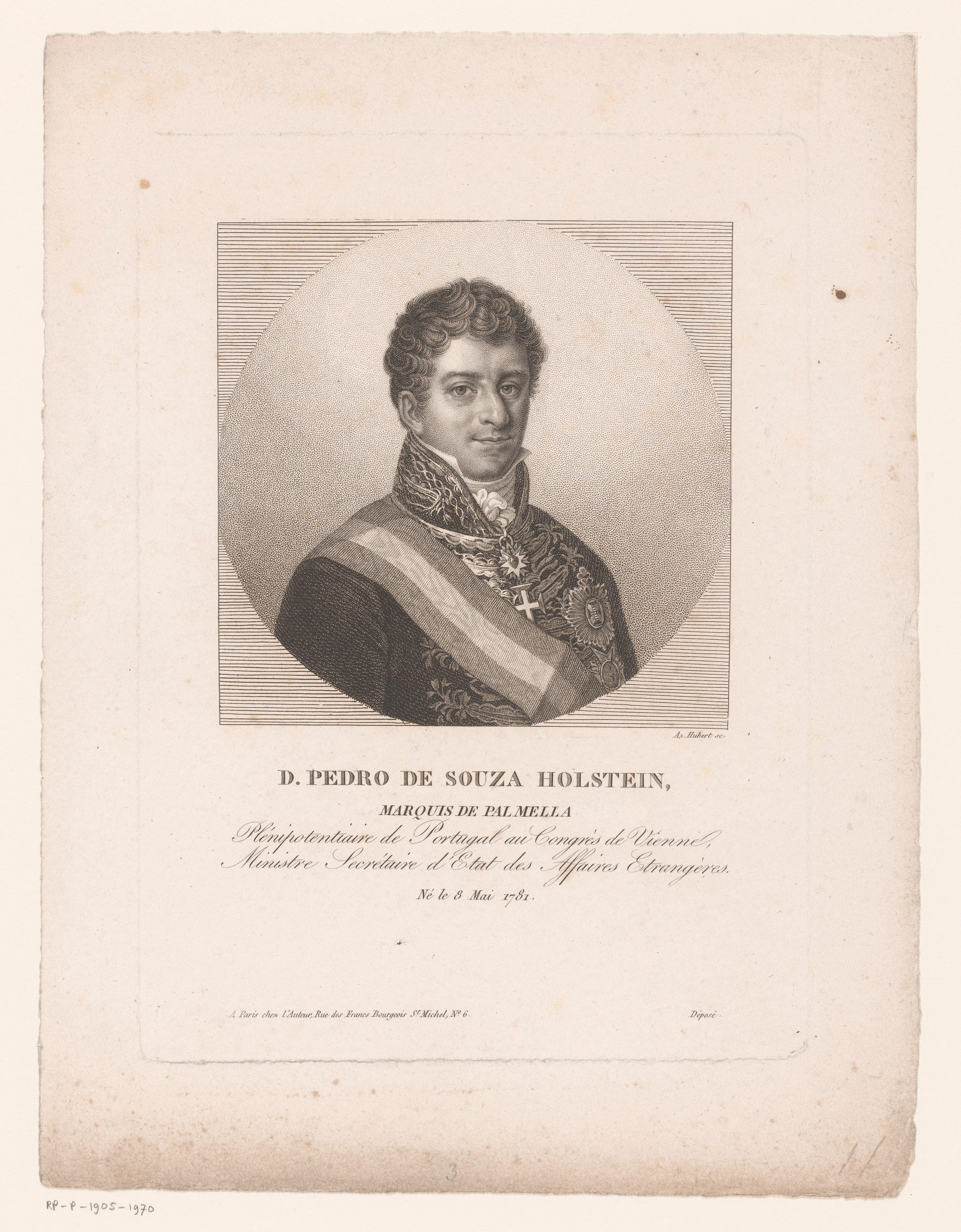 Portret van Pedro de Sousa Holstein, hertog van Palmela
