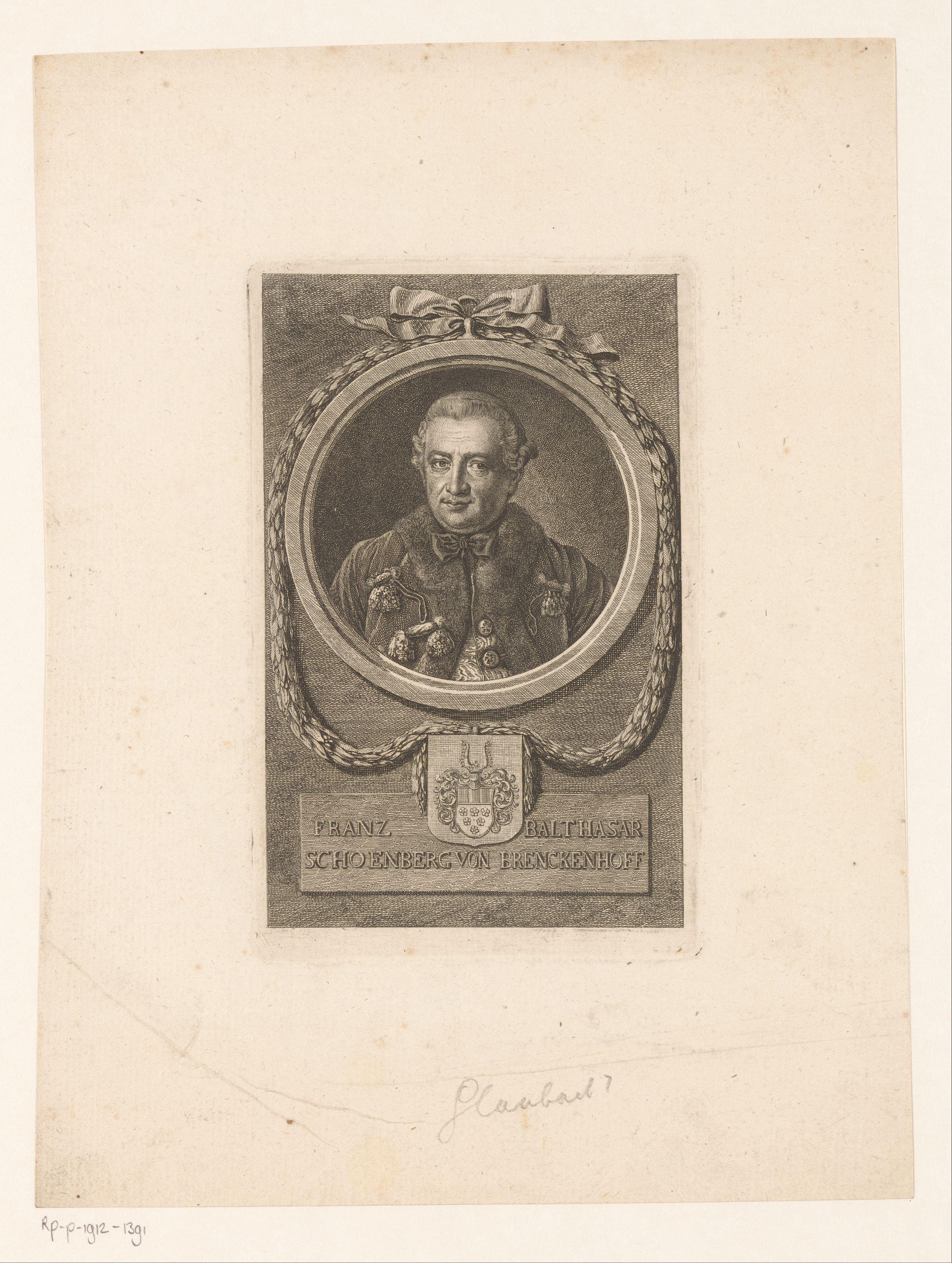 Portret van Franz Balthasar Schönberg von Brenkenhoff