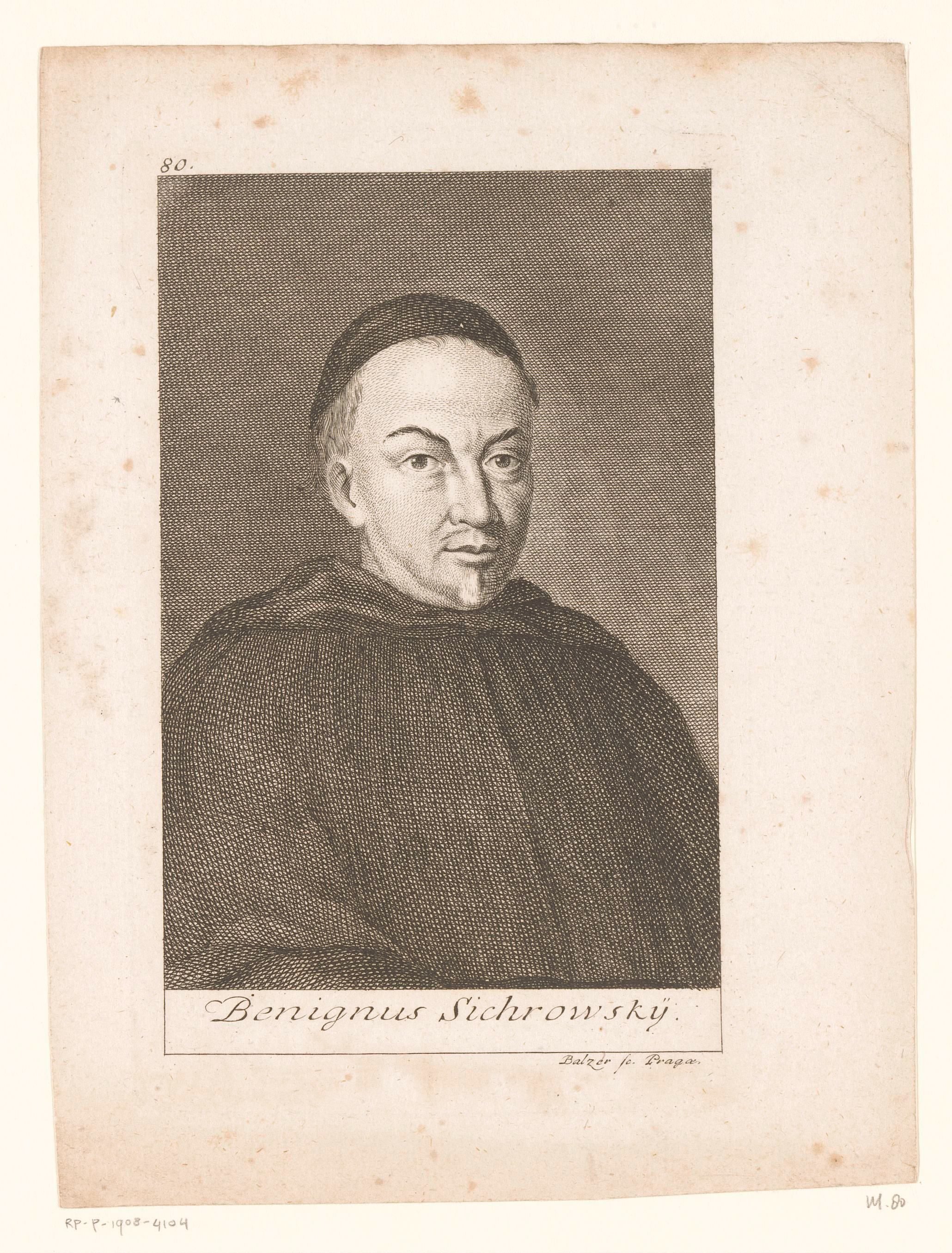Portret van Benignus Sichrowsky
