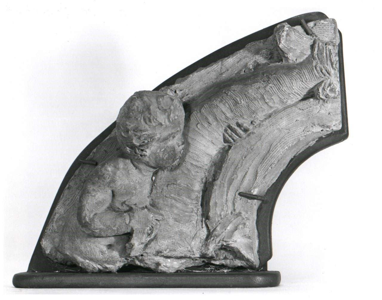 Fragment of the Left Side of a Model for an Overdoor Lunette with Putti and Cockerels for the Amsterdam Town Hall (now Royal Palace) at Dam Square
