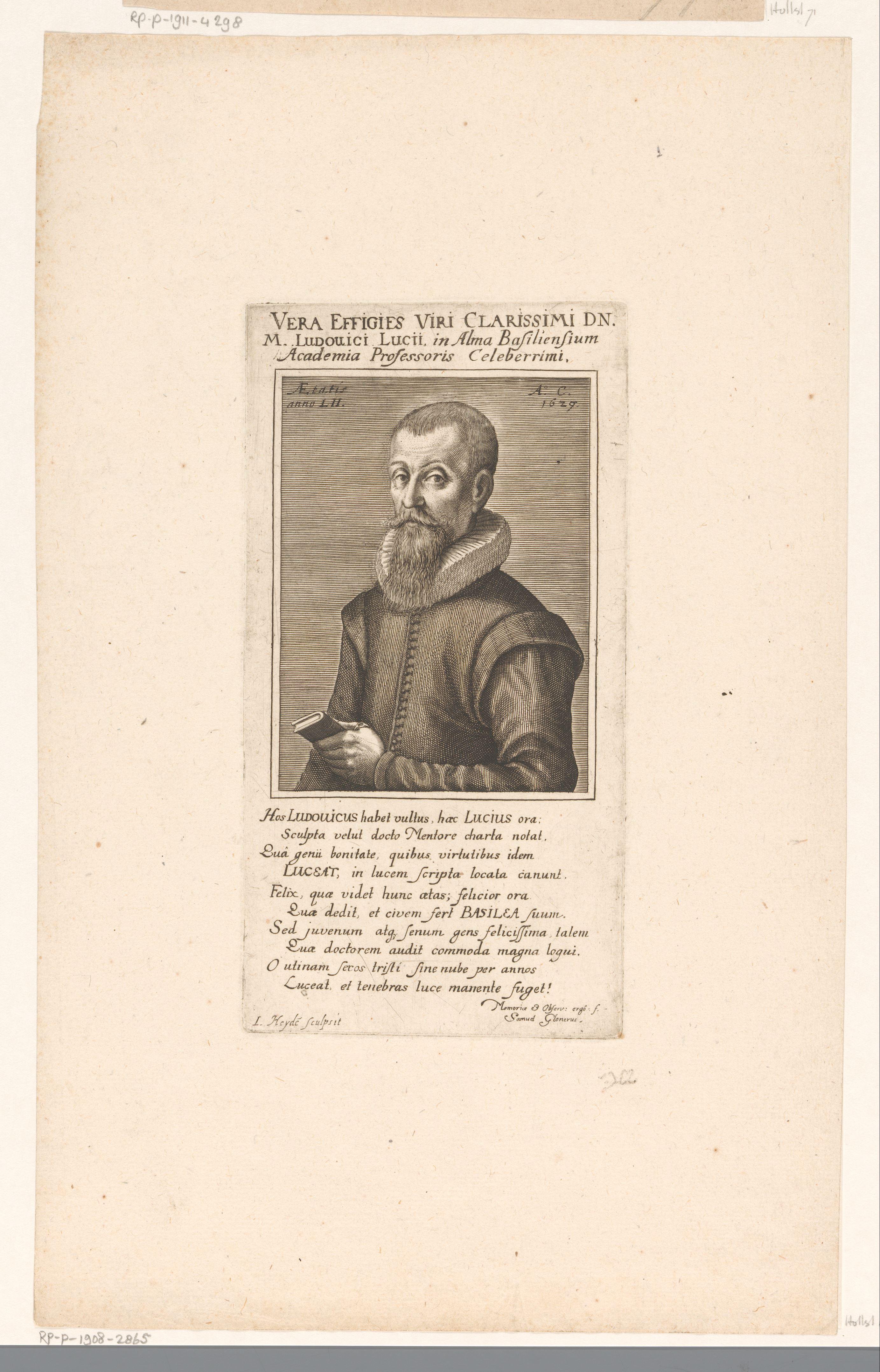 Portret van Ludwig Lucius op 52-jarige leeftijd