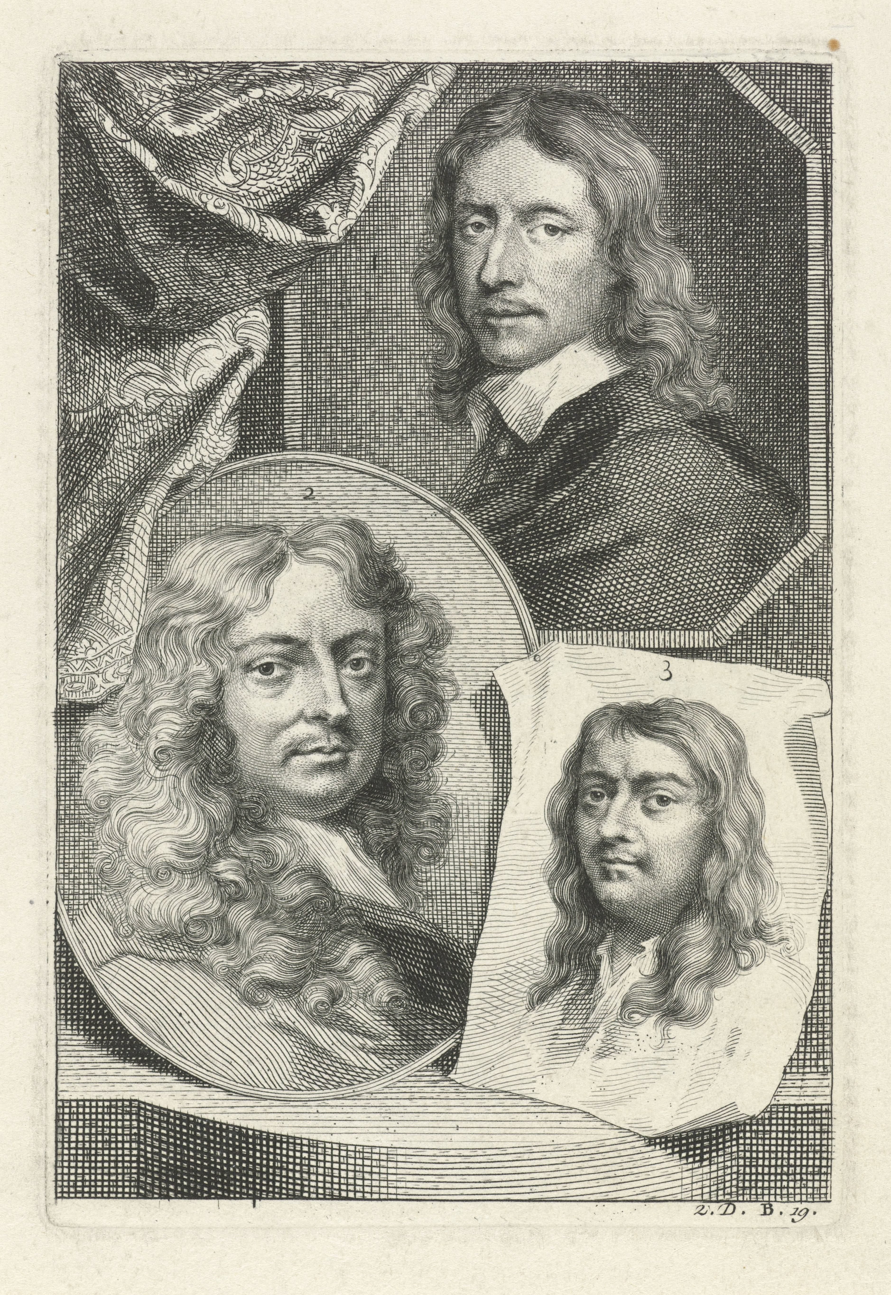 Portretten van Govert Flinck, Peter Lely en Philips Koninck