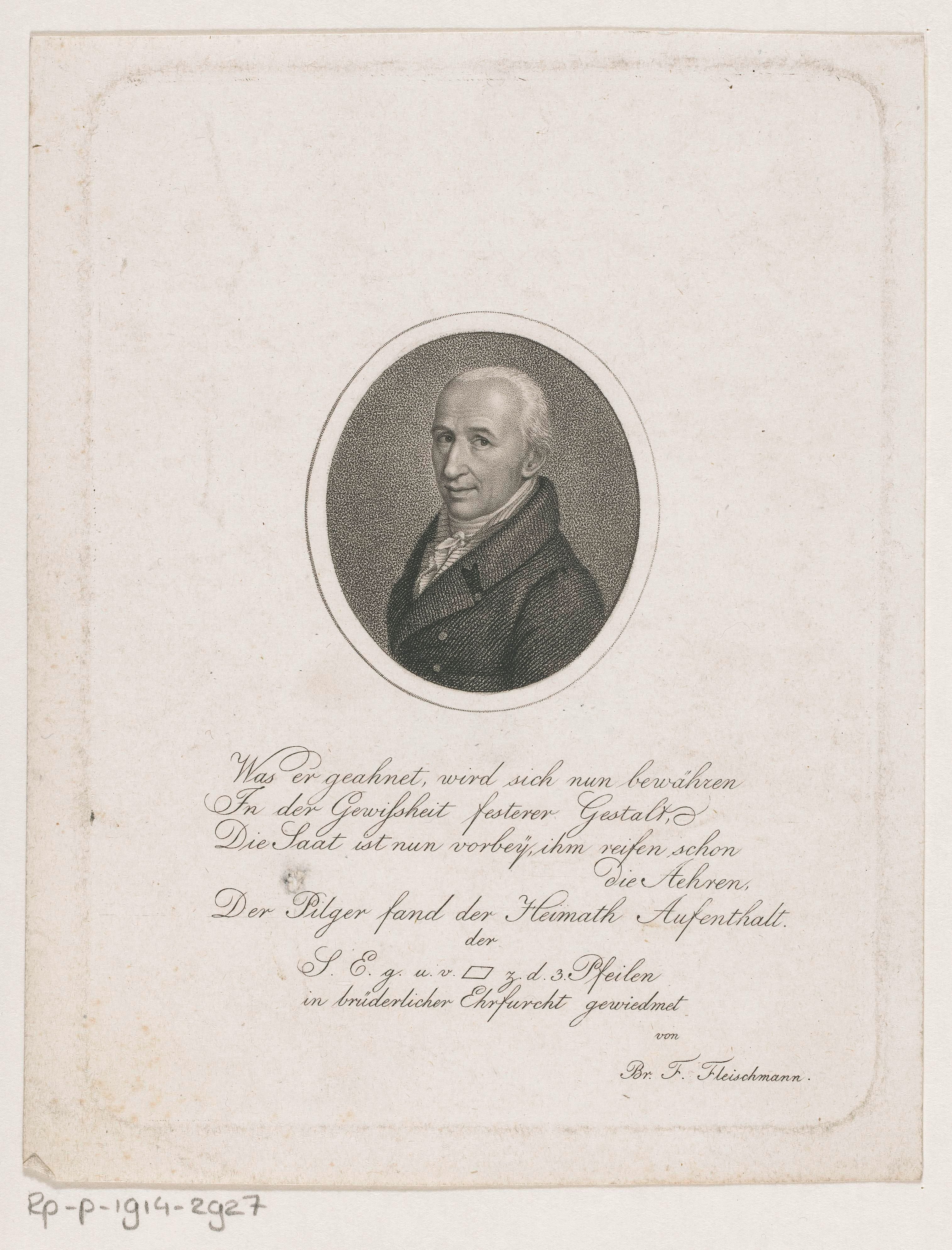 Portret van een onbekend familielid van Friedrich Fleischmann