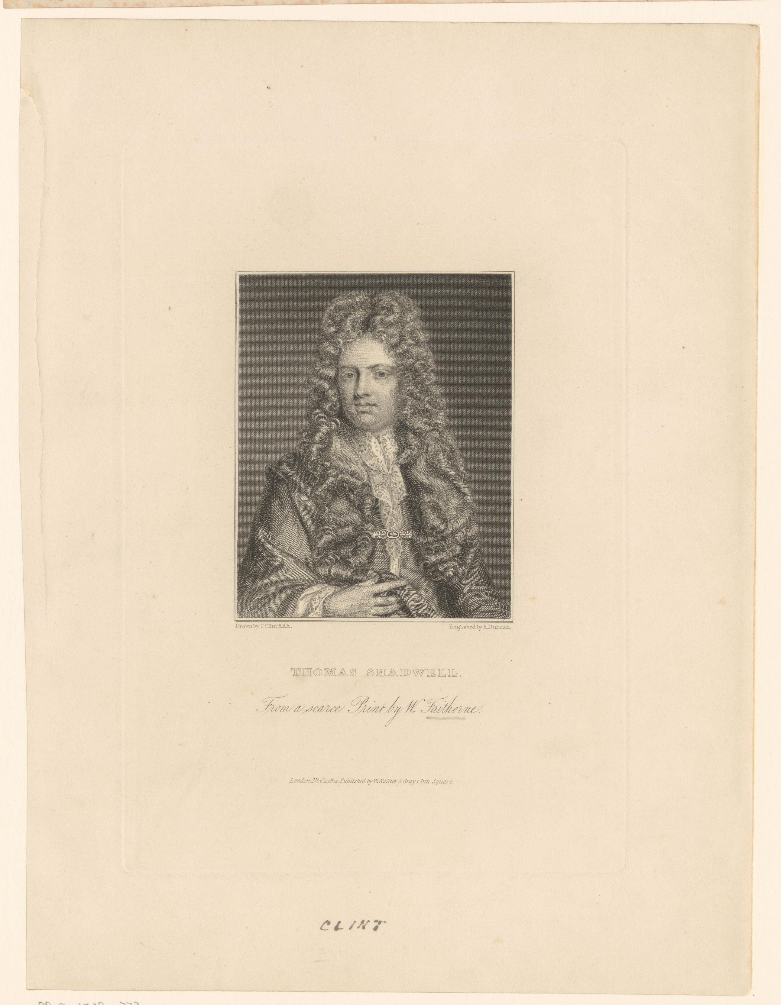 Portret van Thomas Shadwell