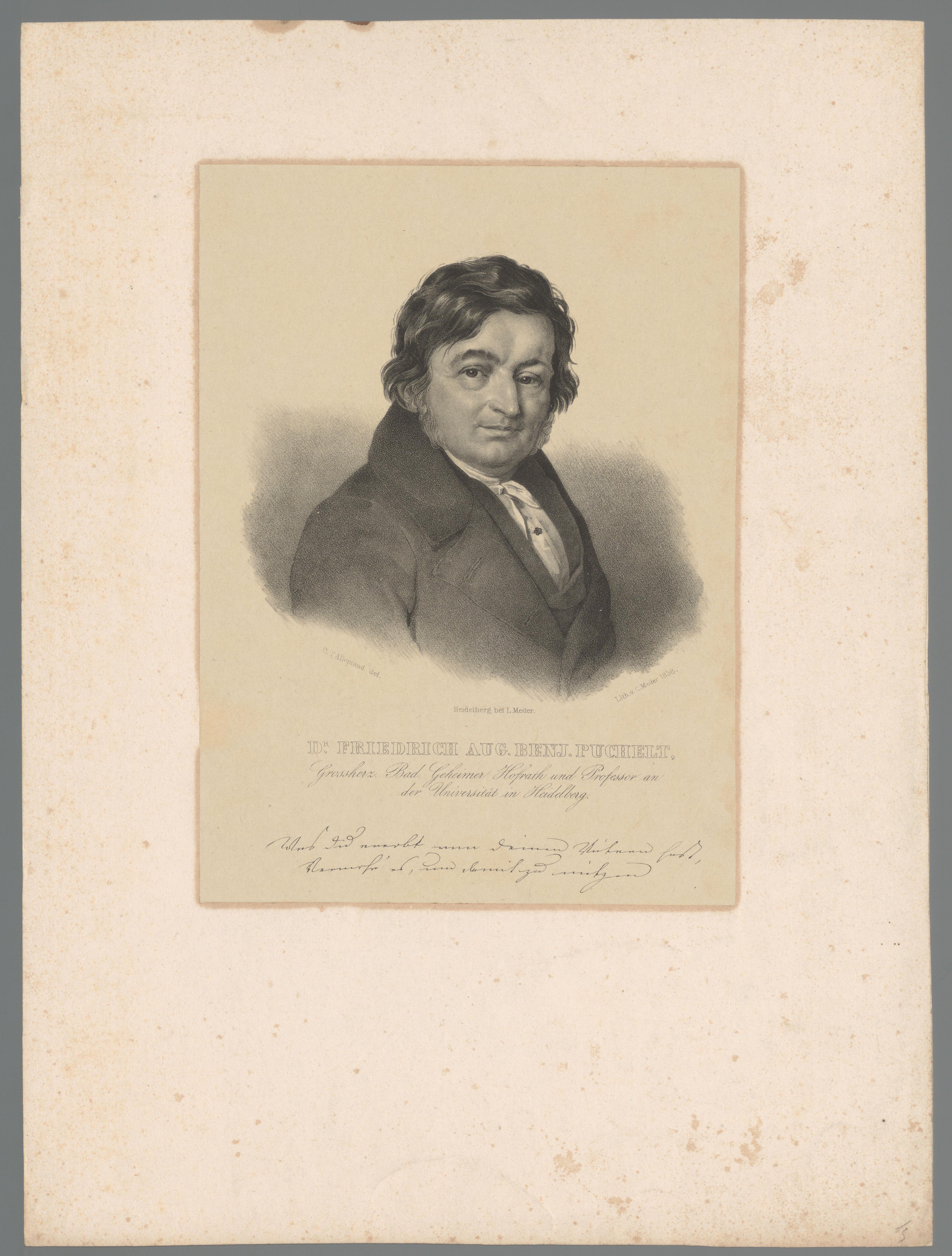 Portret van Friedrich August Benjamin Puchelt