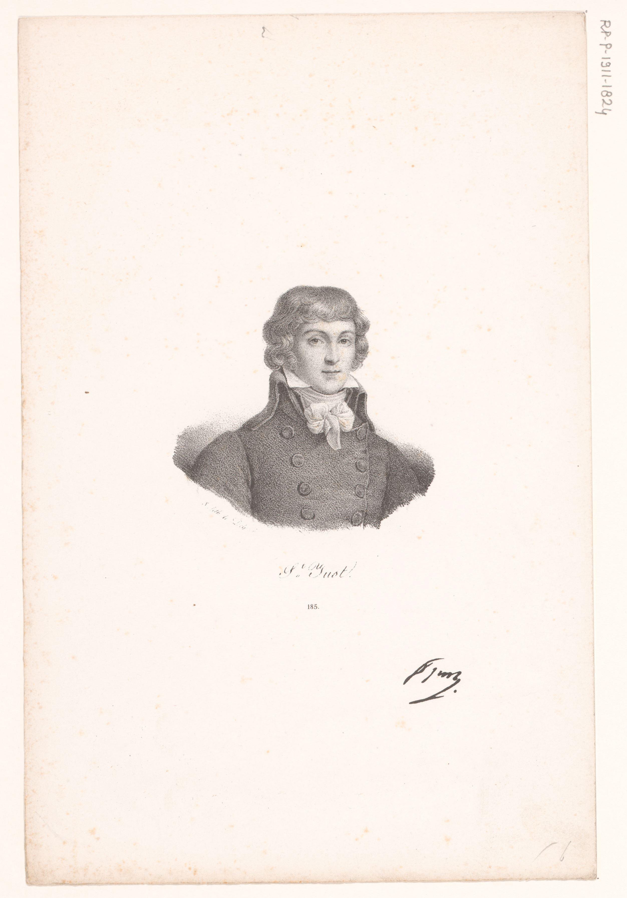 Portret van Louis Antoine de Saint-Just