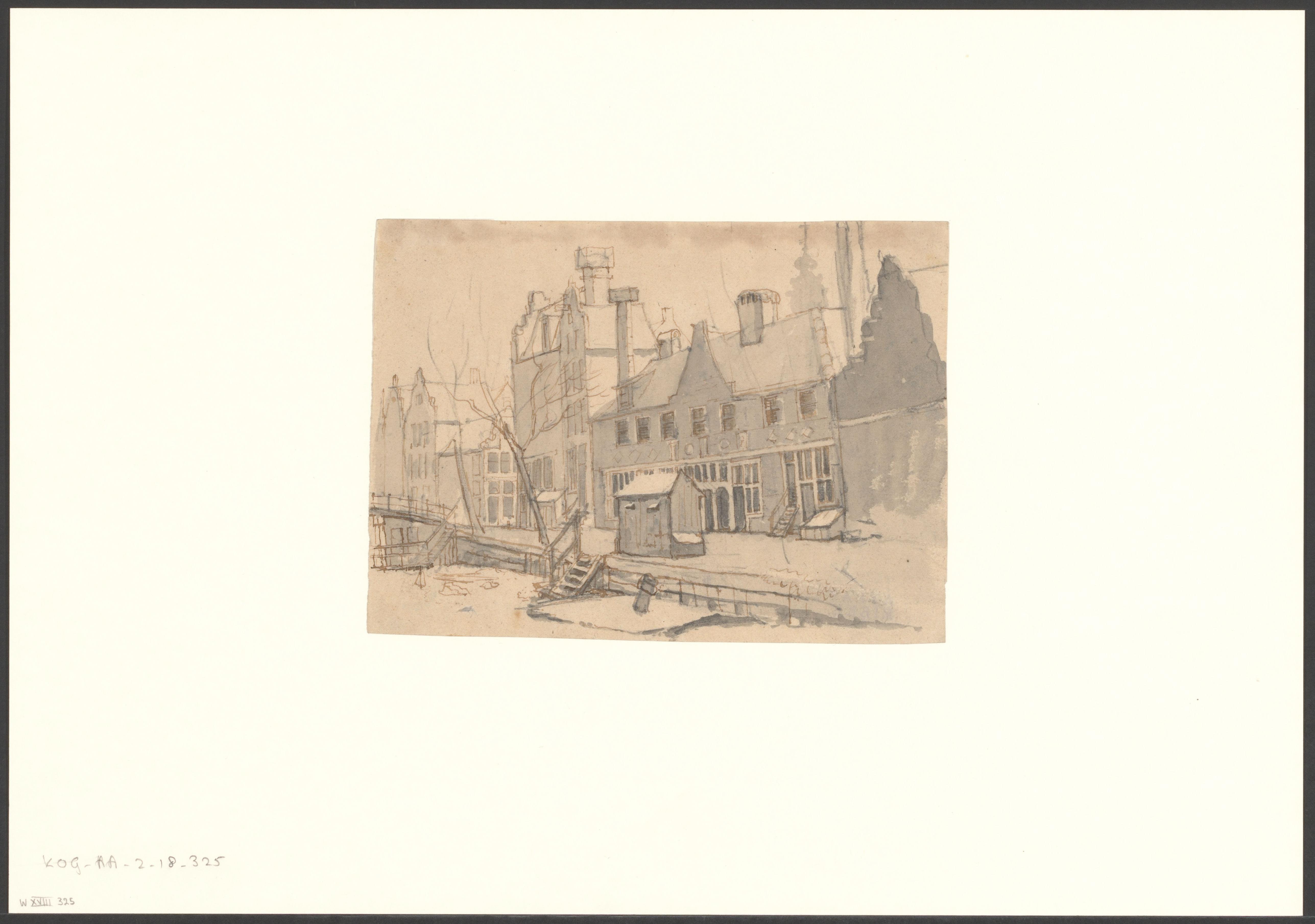 Gezicht op het Sint Andrieshofje aan de Egelantiersgracht
