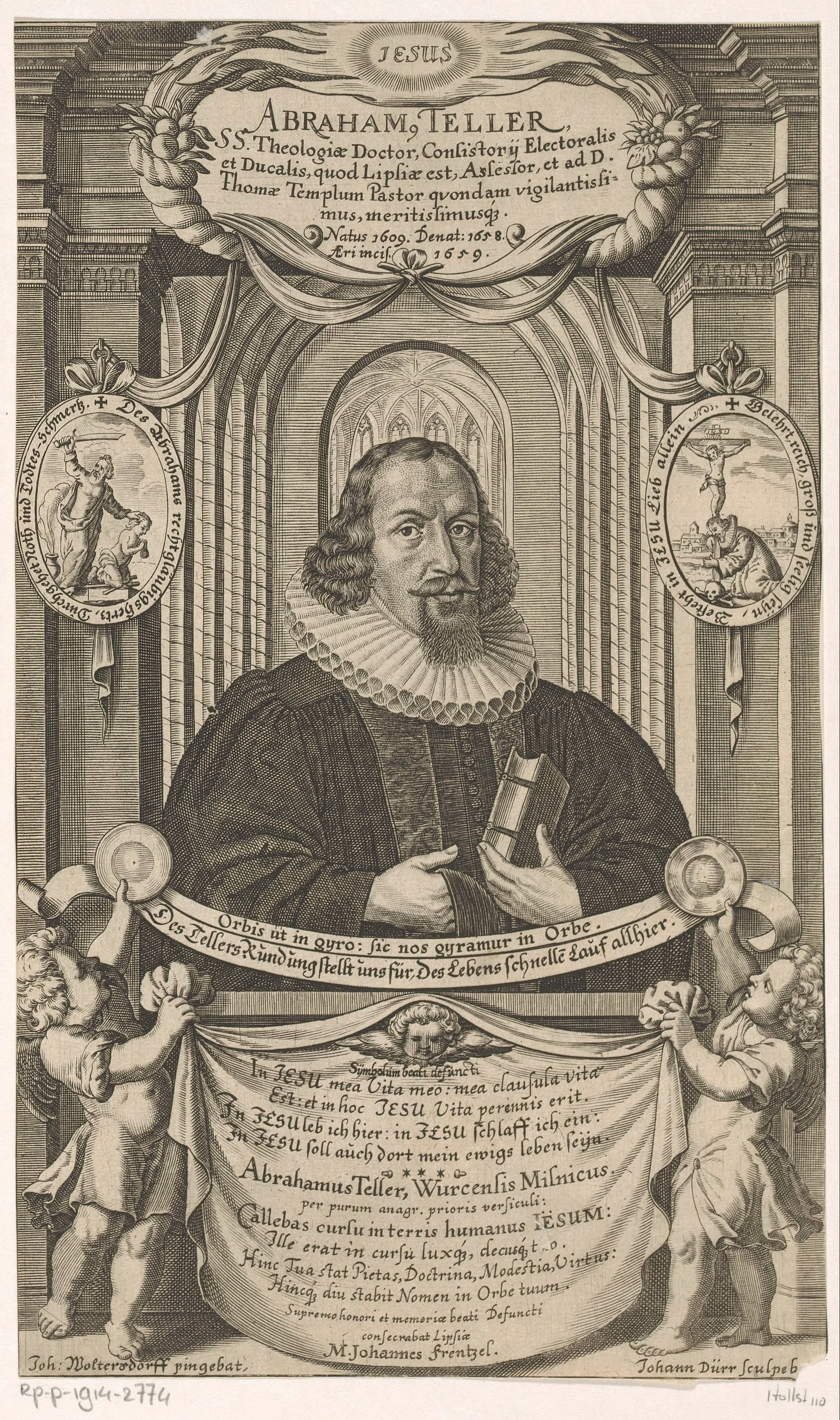 Portret van Abraham Teller