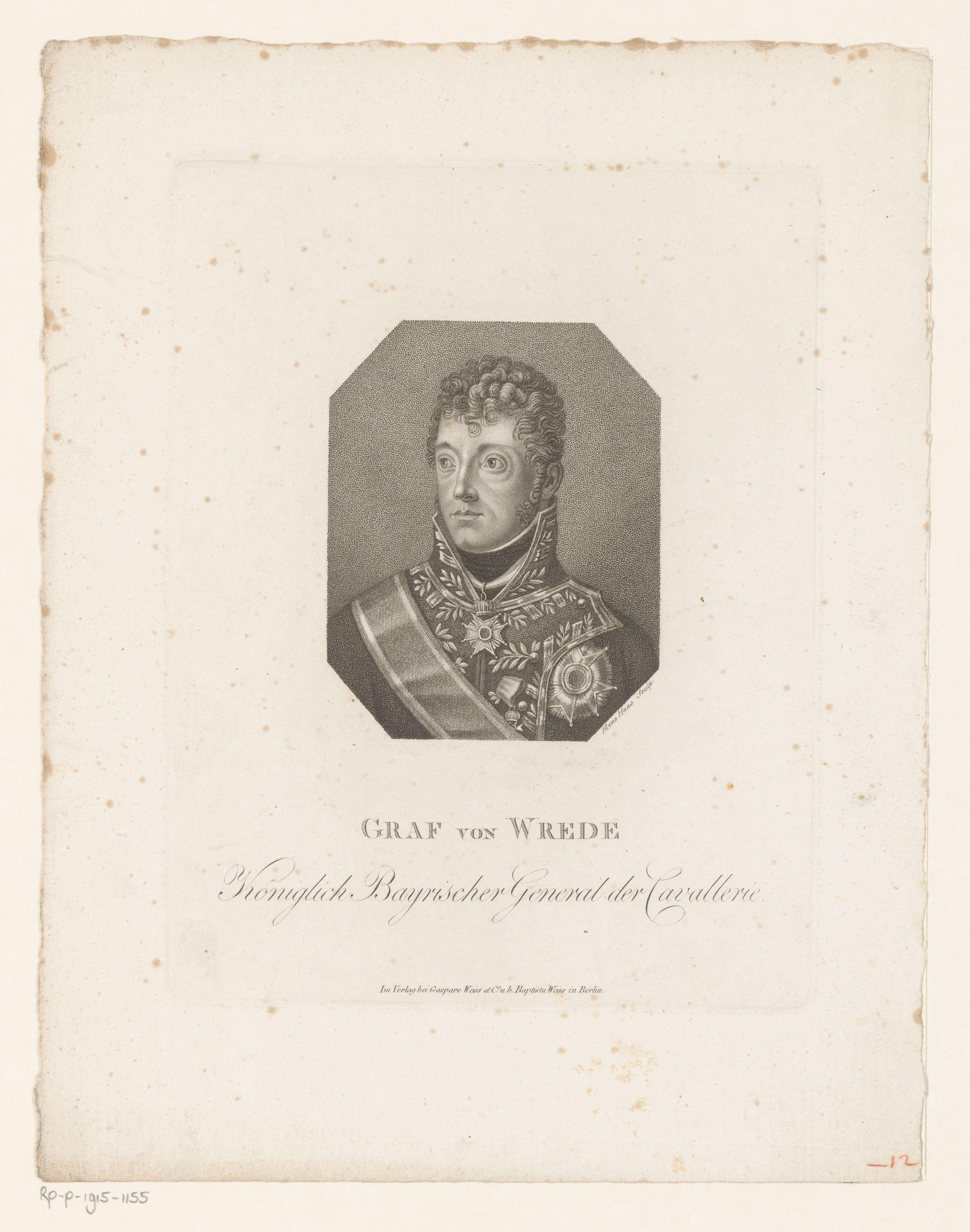 Portret van Carl Philipp von Wrede