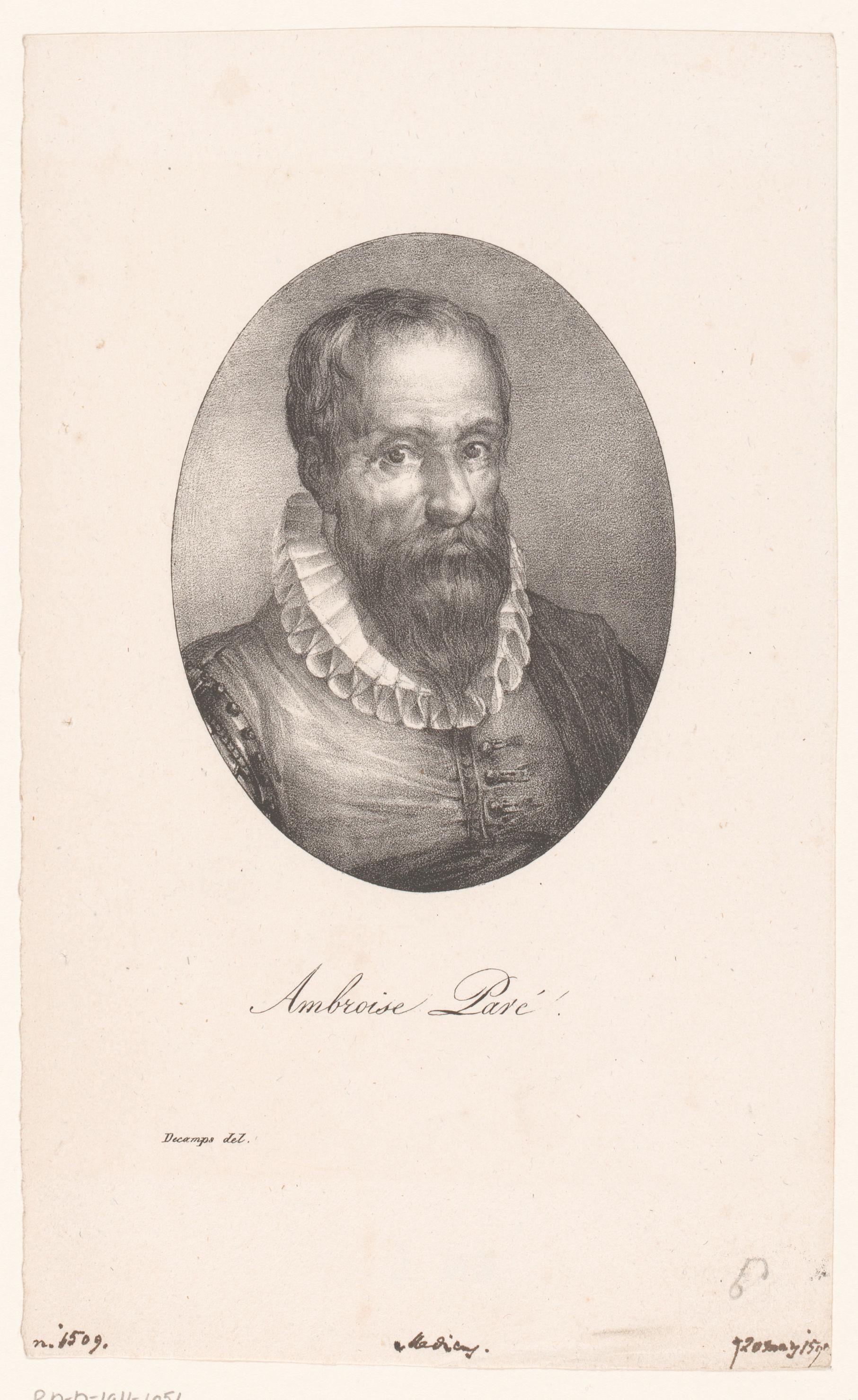 Portret van de arts Ambroise Paré