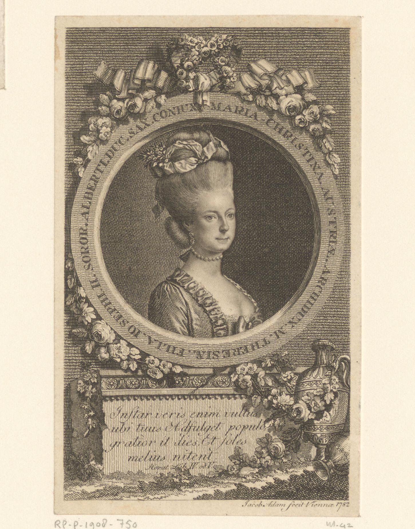 Portret van Maria Christina van Oostenrijk