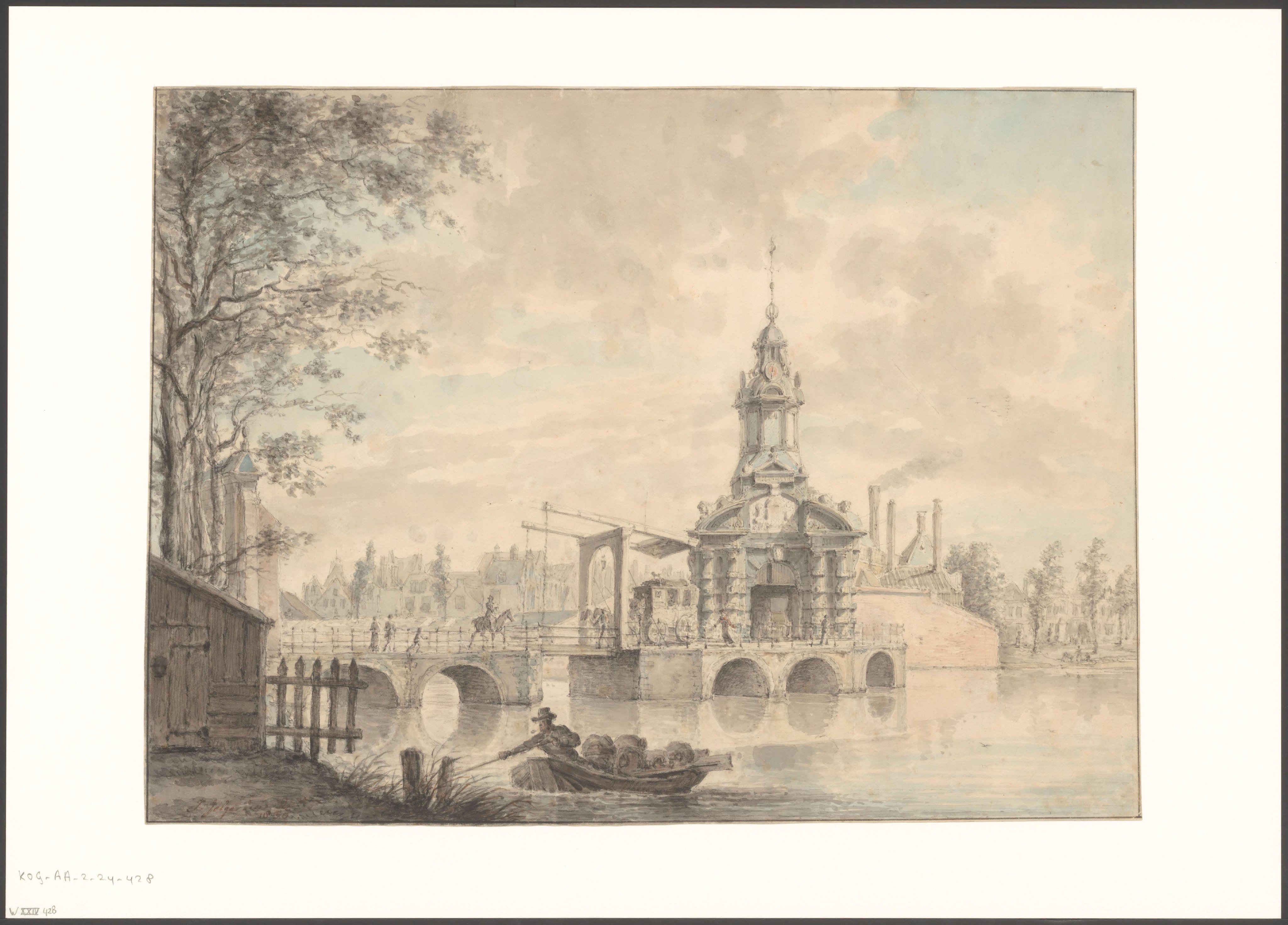 Gezicht op de Haarlemmerpoort vanaf het Singel