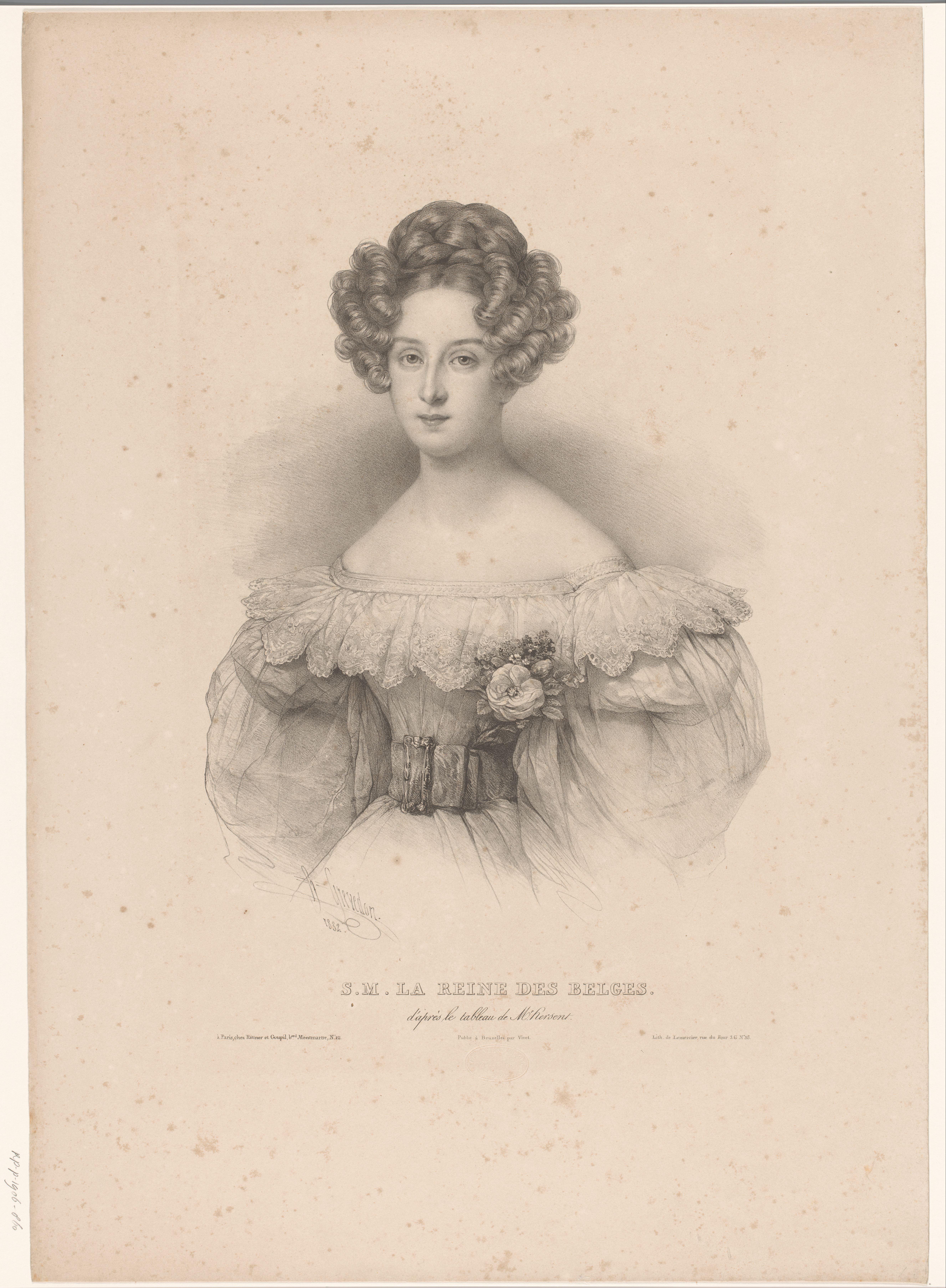 Portret van Louise Marie van Orléans