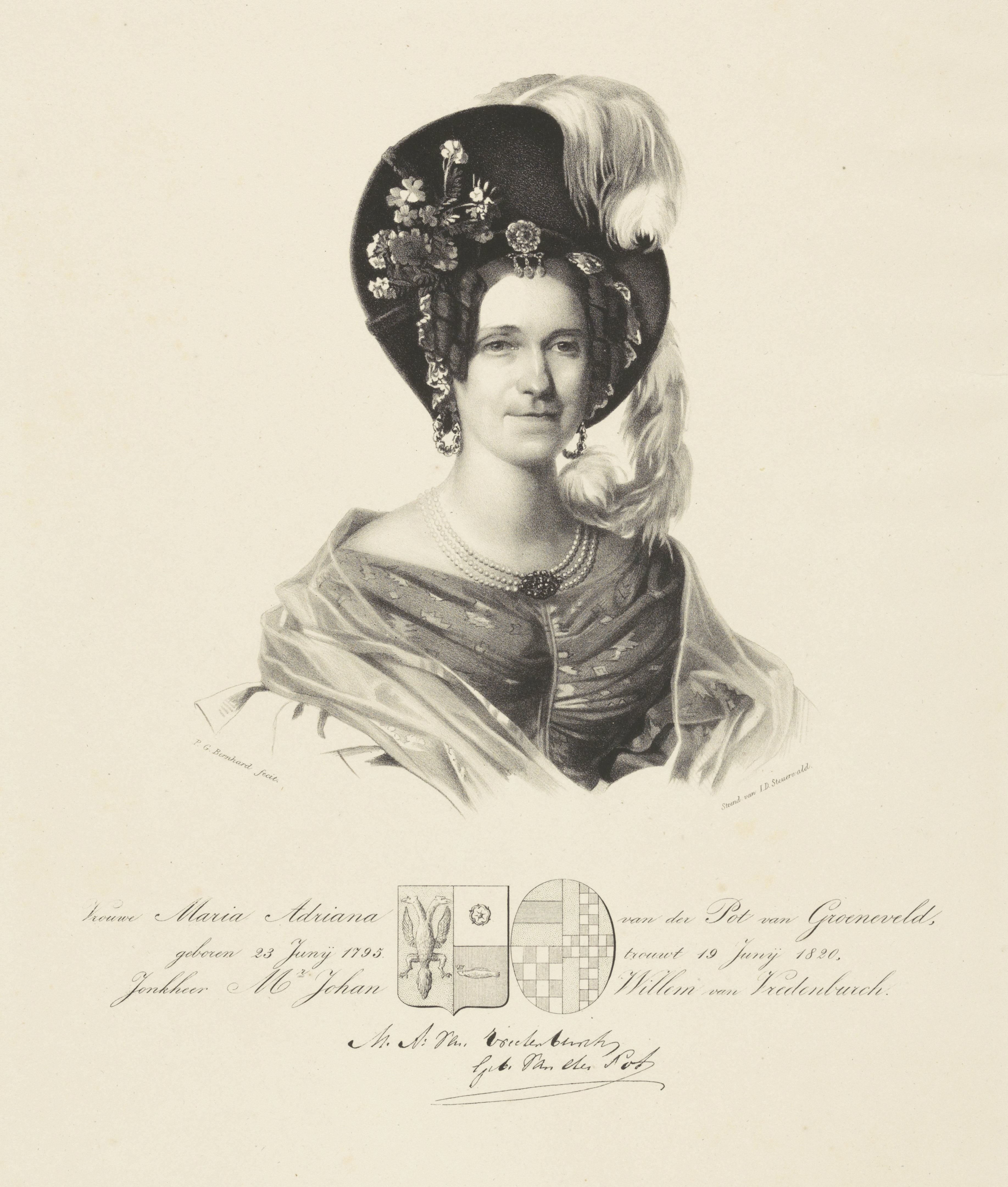 Portret van Maria Adriana van der Pot van Groeneveld