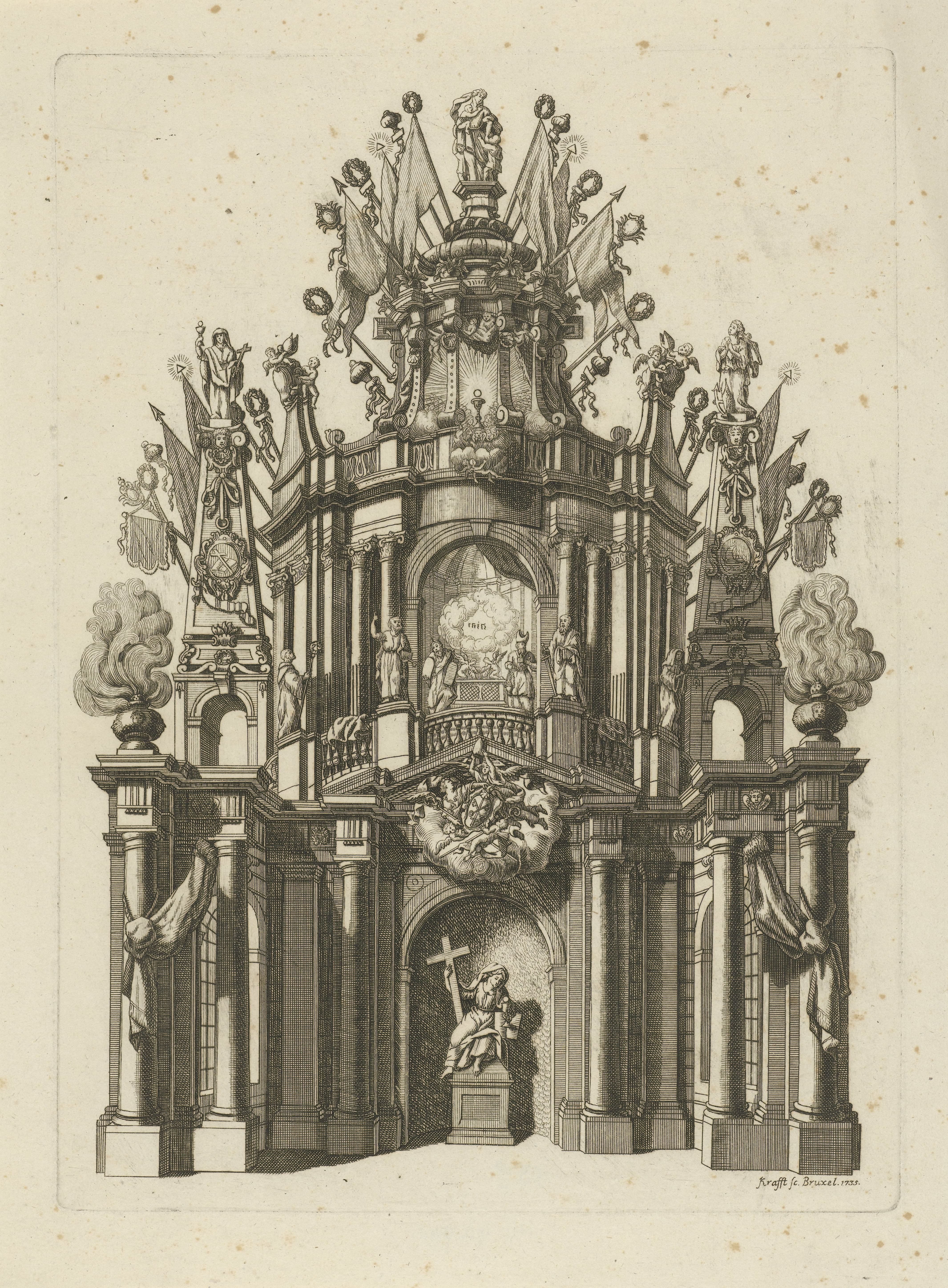 Fantasiemonument voor de Heilige Sacramentskapel in Brussel