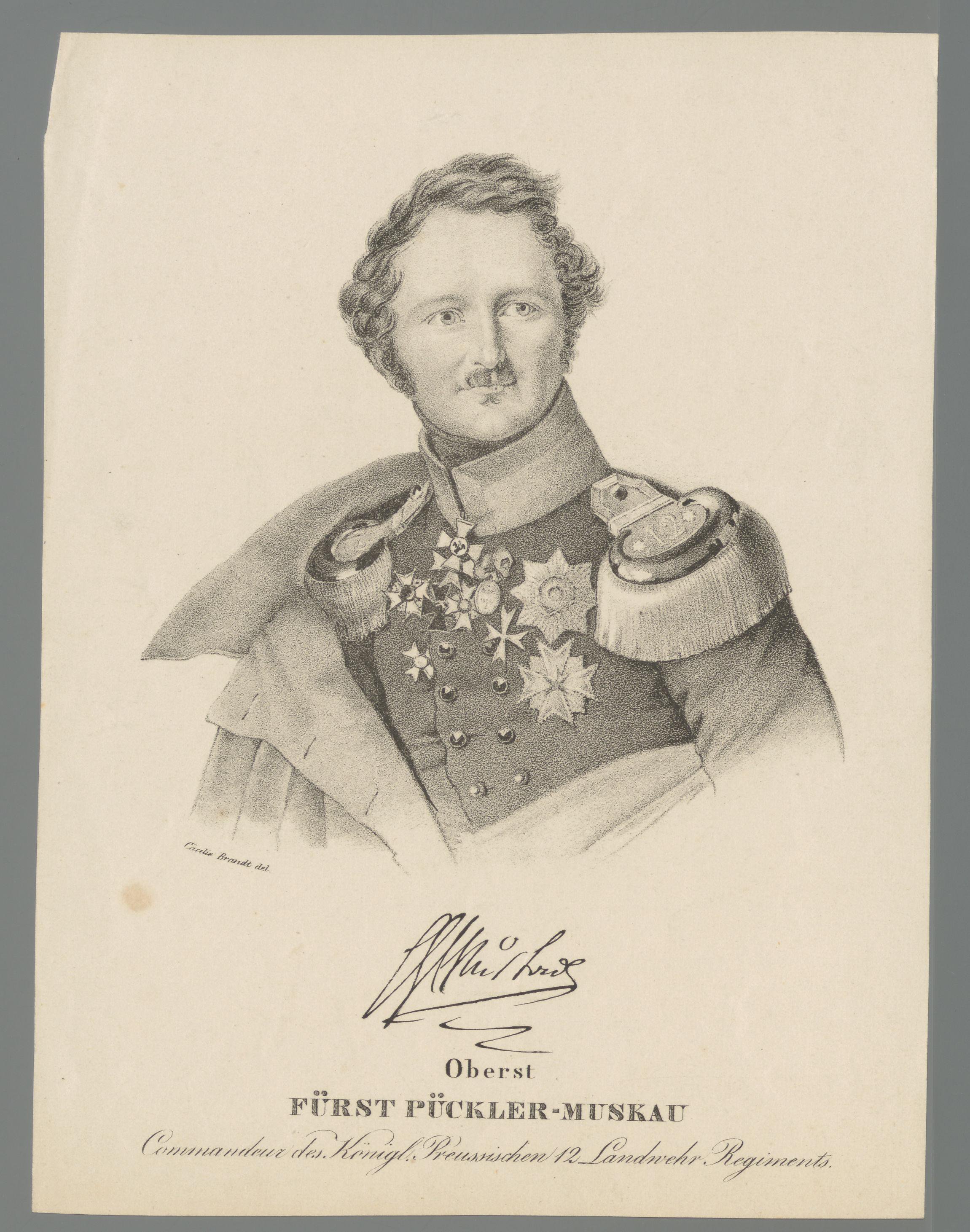 Portret van Hermann von Pückler-Muskau